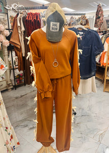 Georgette Caramel Top