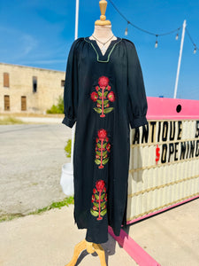 Sue Maxi Floral Black