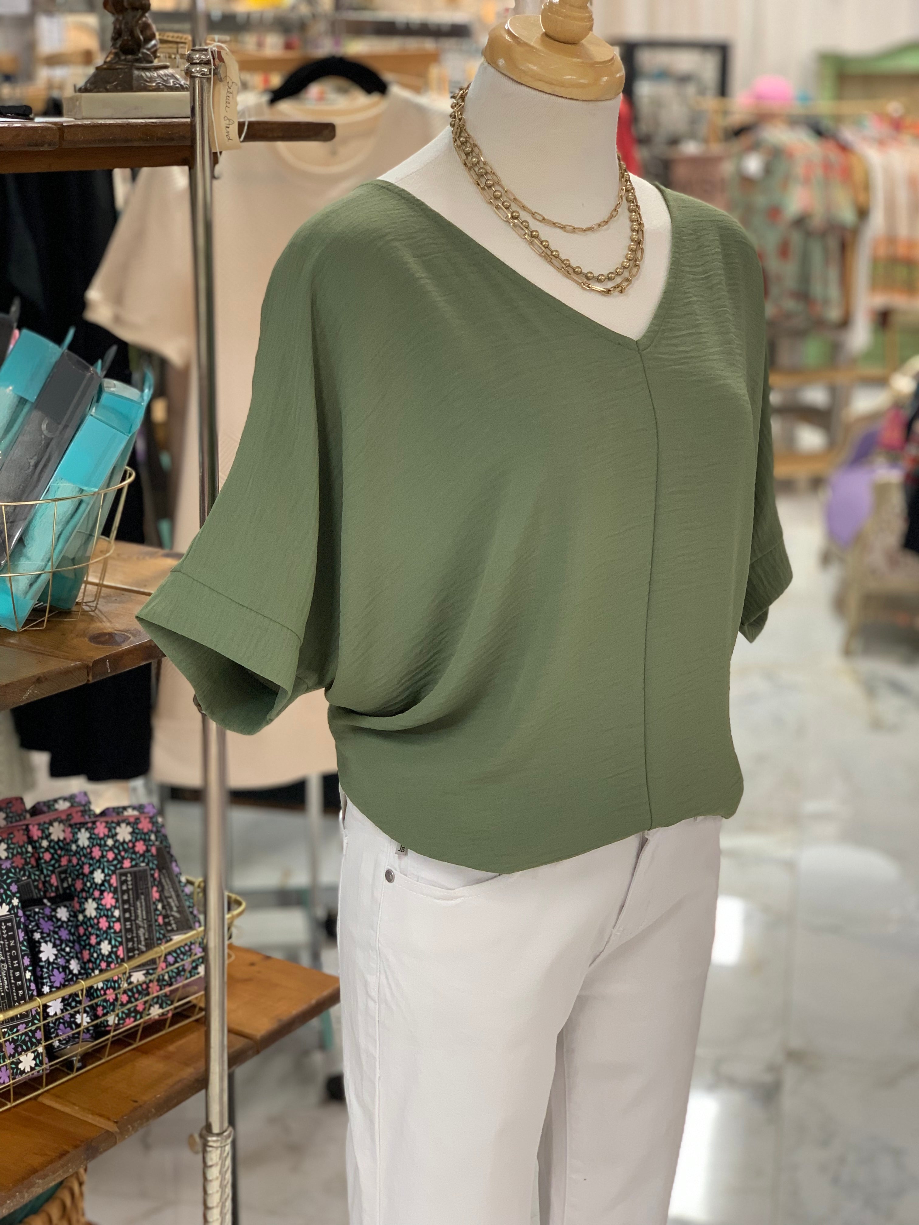 Orbit Light Olive  Top