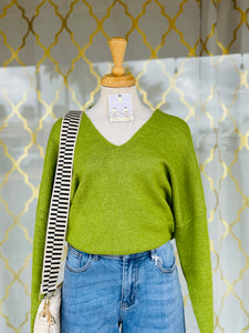 Weekend Olive Sweater