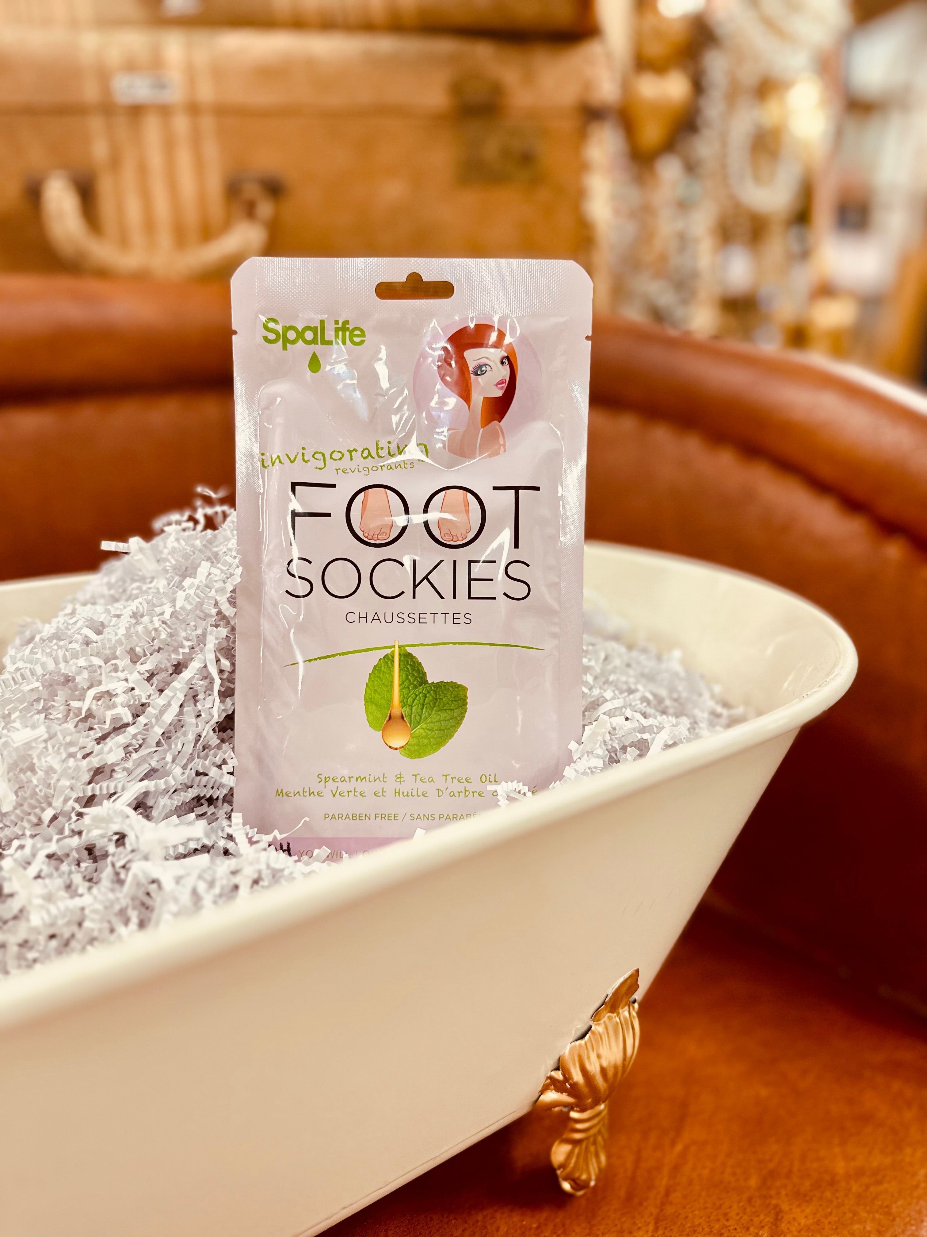 Pink Invigorating Foot Sockies Spearmint & Tea Tree Oil