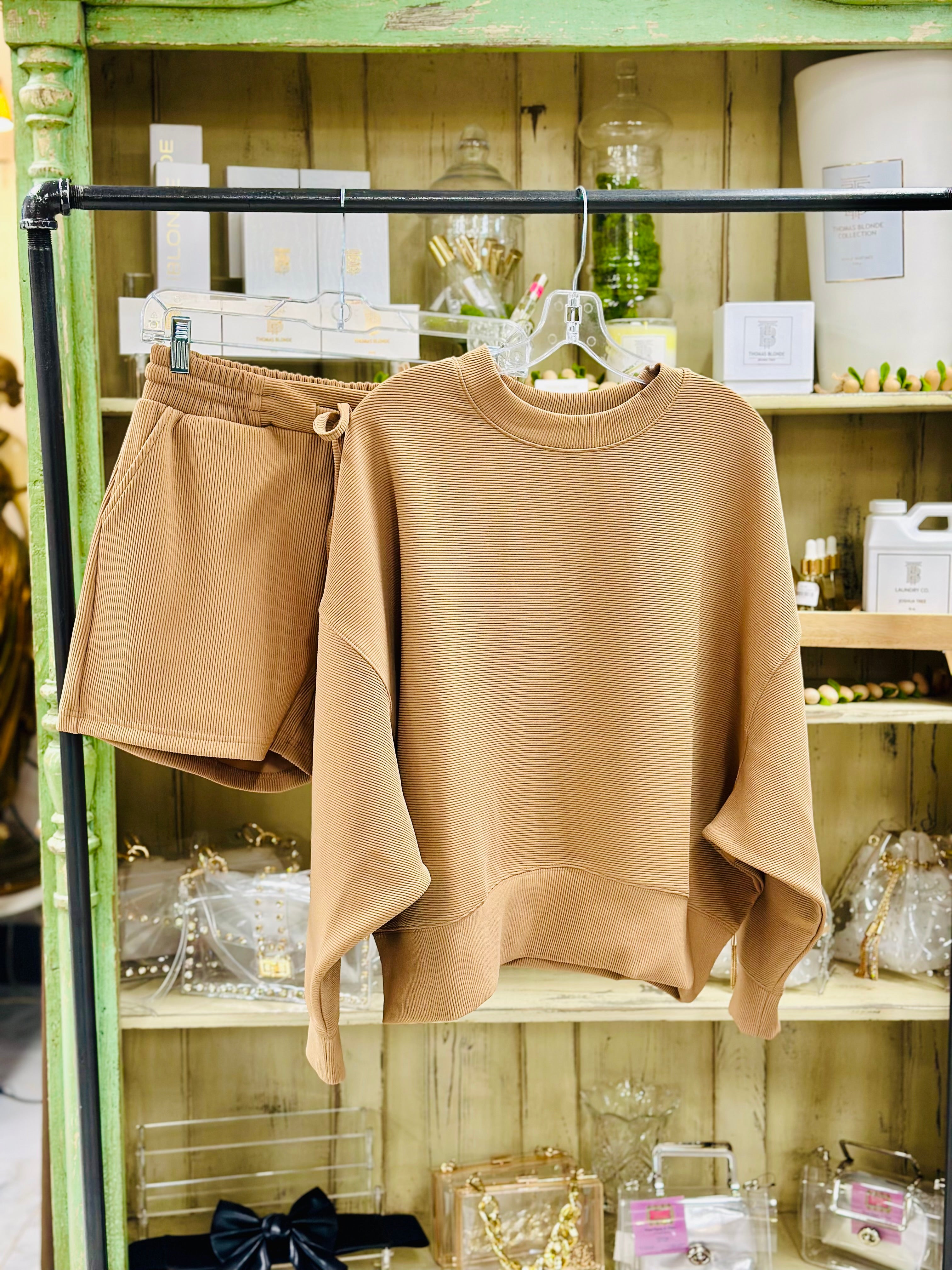 Queenie Camel Top/Shorts