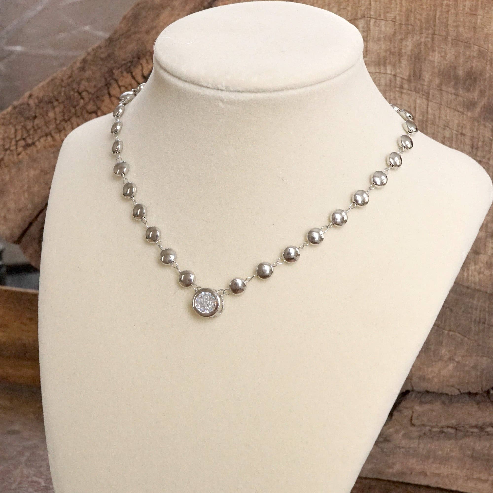 Clear Dot Chain Necklace