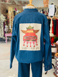 Cupid Truck Denim Button Down