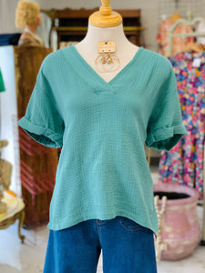 Trudy Seagreen  Lily Top