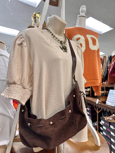 Chocolate Suede Bag