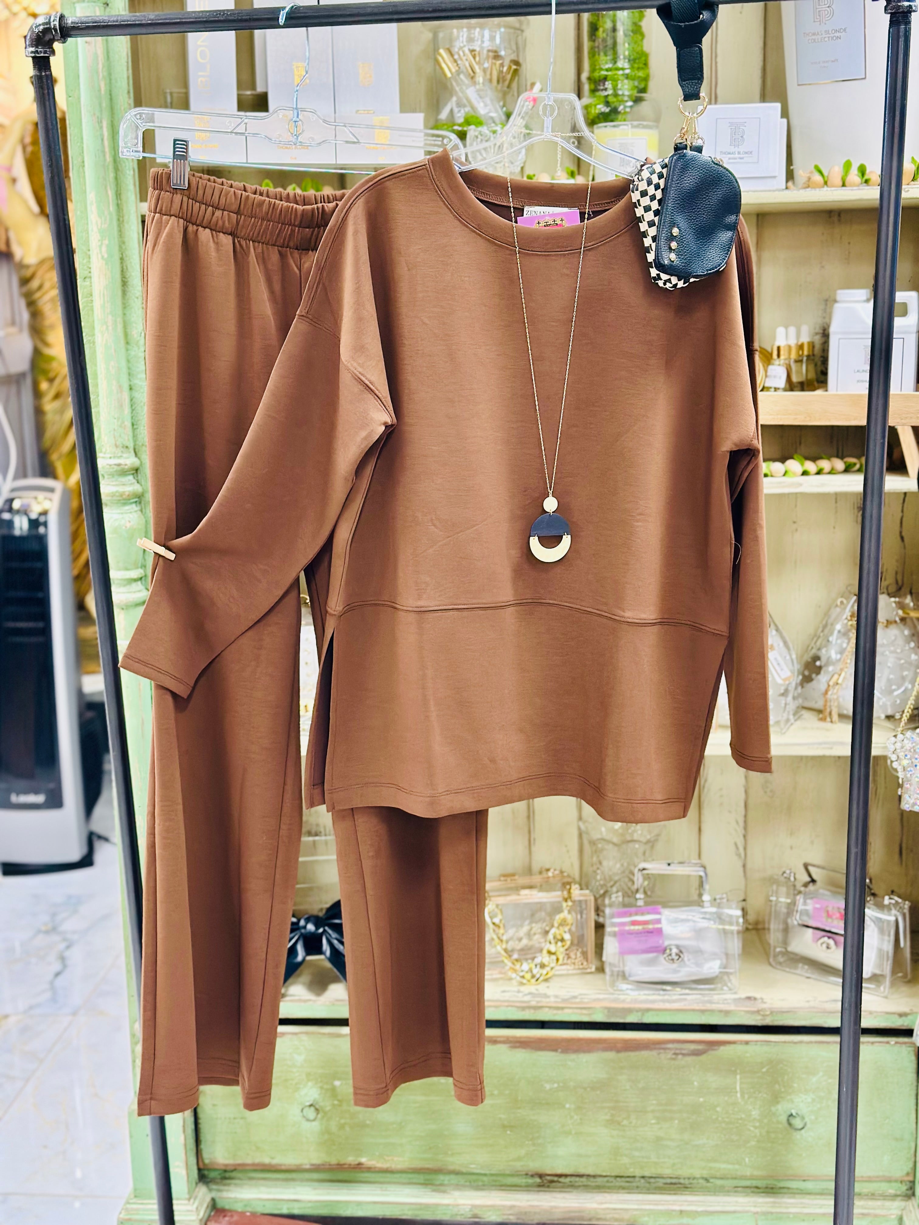 Scuba Brown Top/Pant