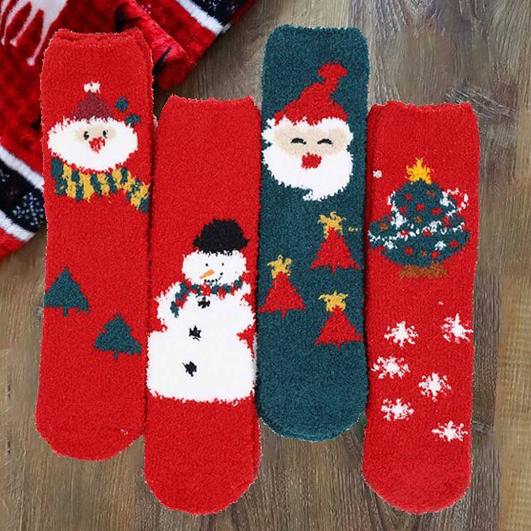 Fuzzy Christmas Socks