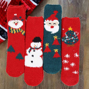 Fuzzy Christmas Socks