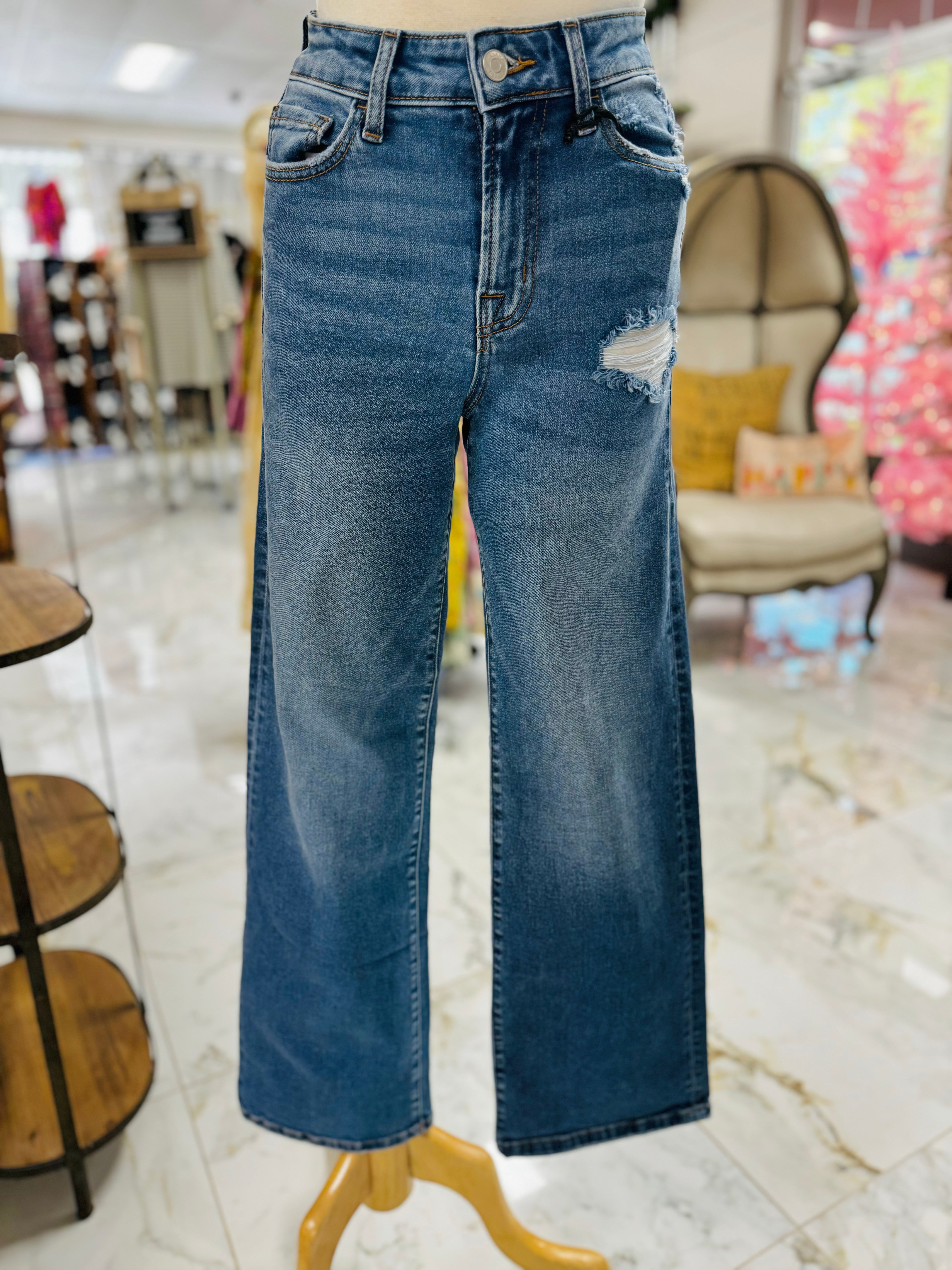 High Waist Straight Leg Denim-#15