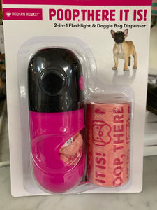 Poop There it is Flashight and Doggie Bag Dispenser