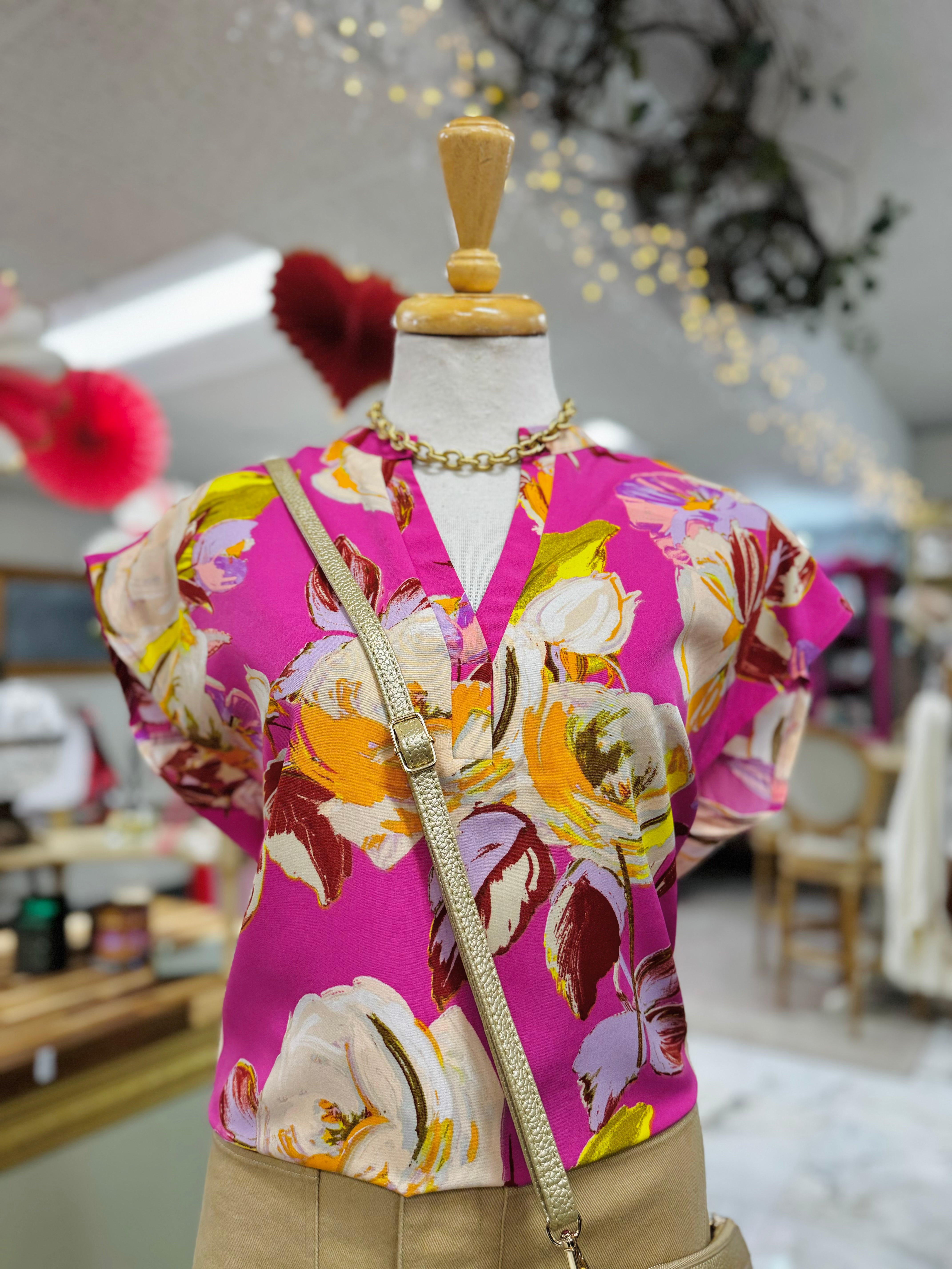 Nora Magenta Top