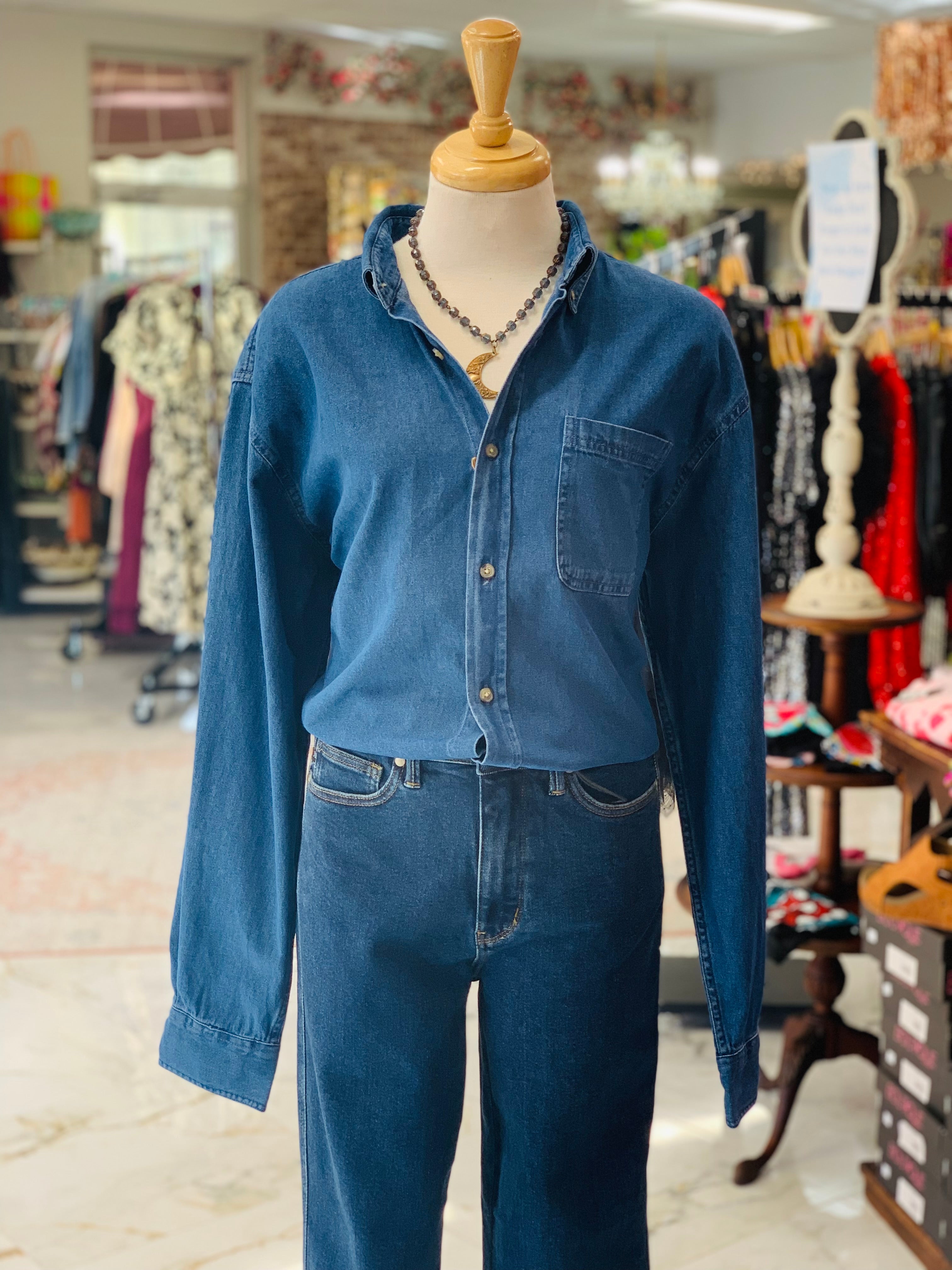 Cupid Truck Denim Button Down