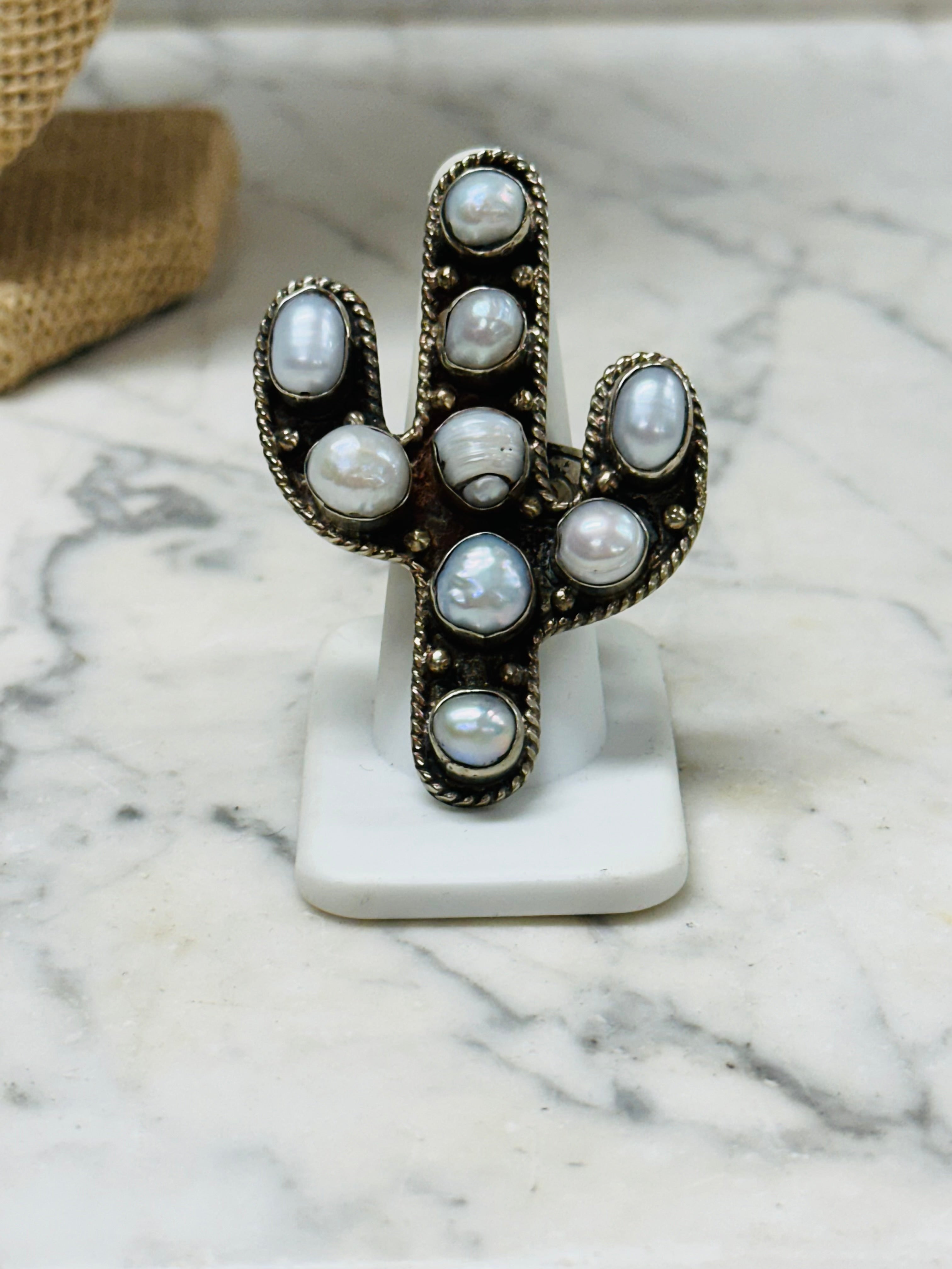 Pearl Cactus Ring