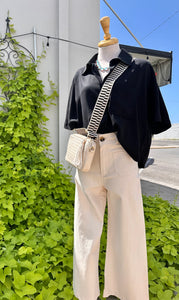 Poppy Black Top