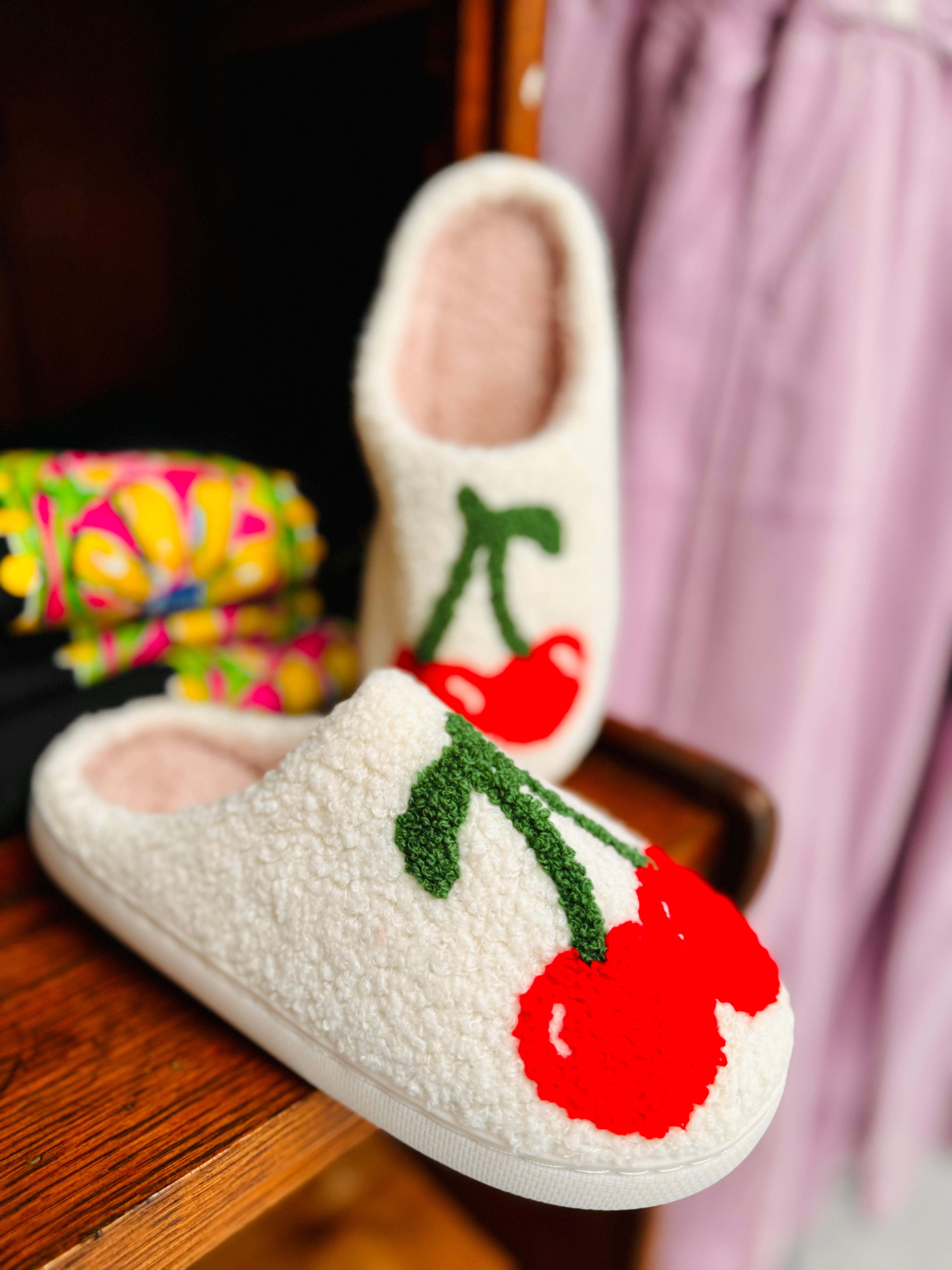 Cute Cherry Slippers