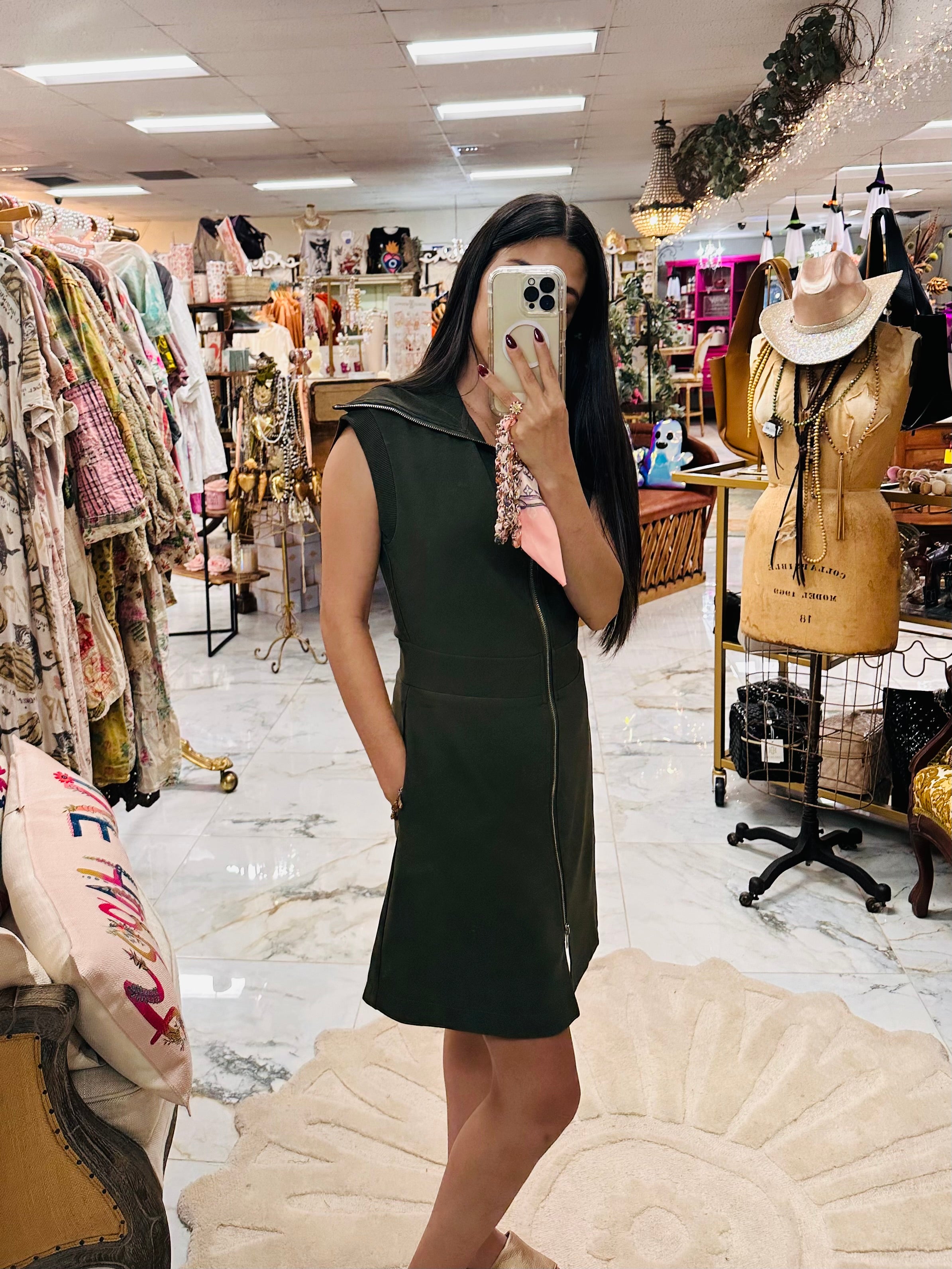 Romy Olive Dress
