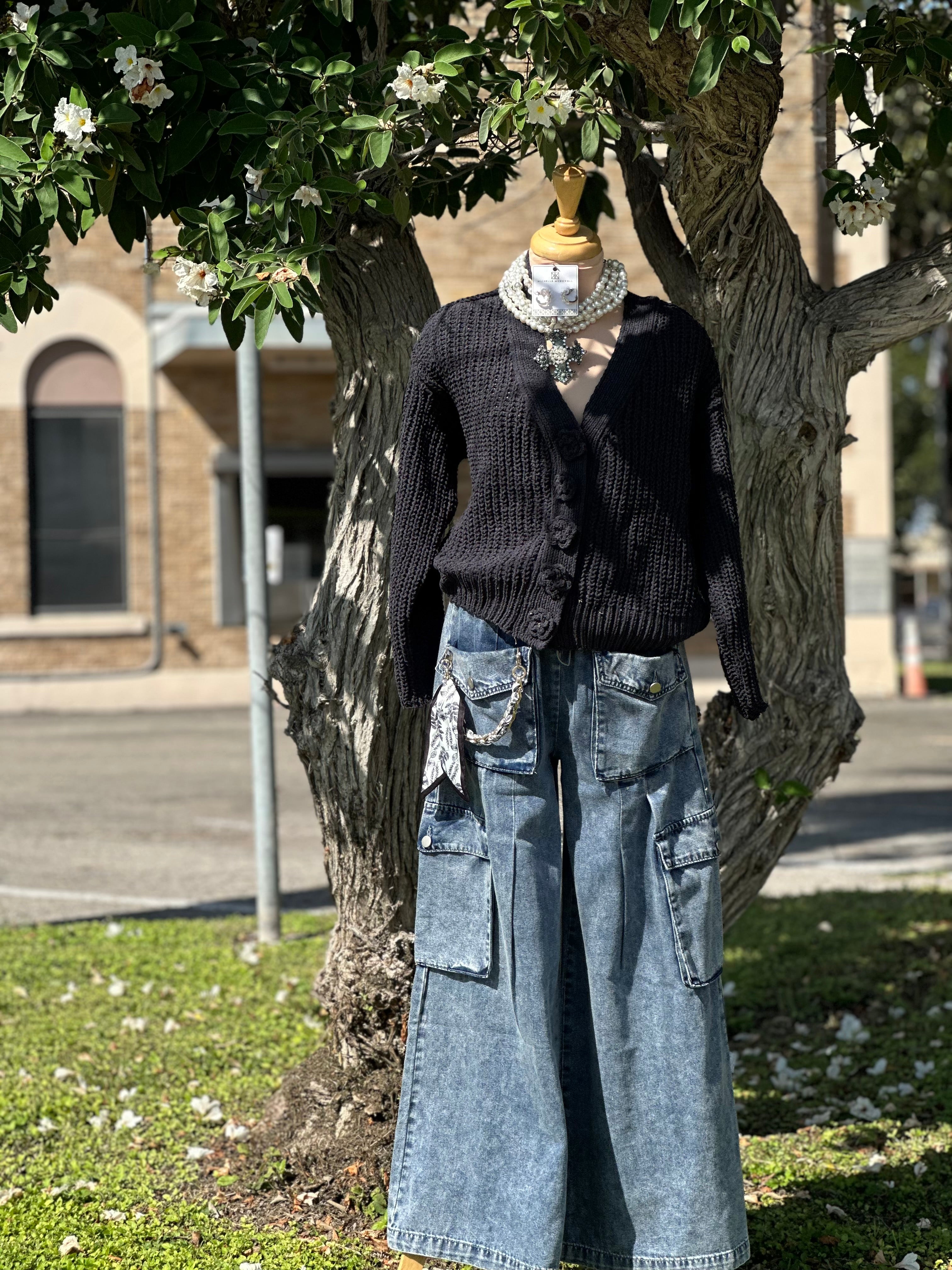 Missy Denim Cargo Pants