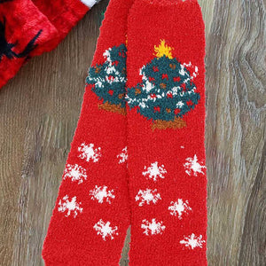 Fuzzy Christmas Socks