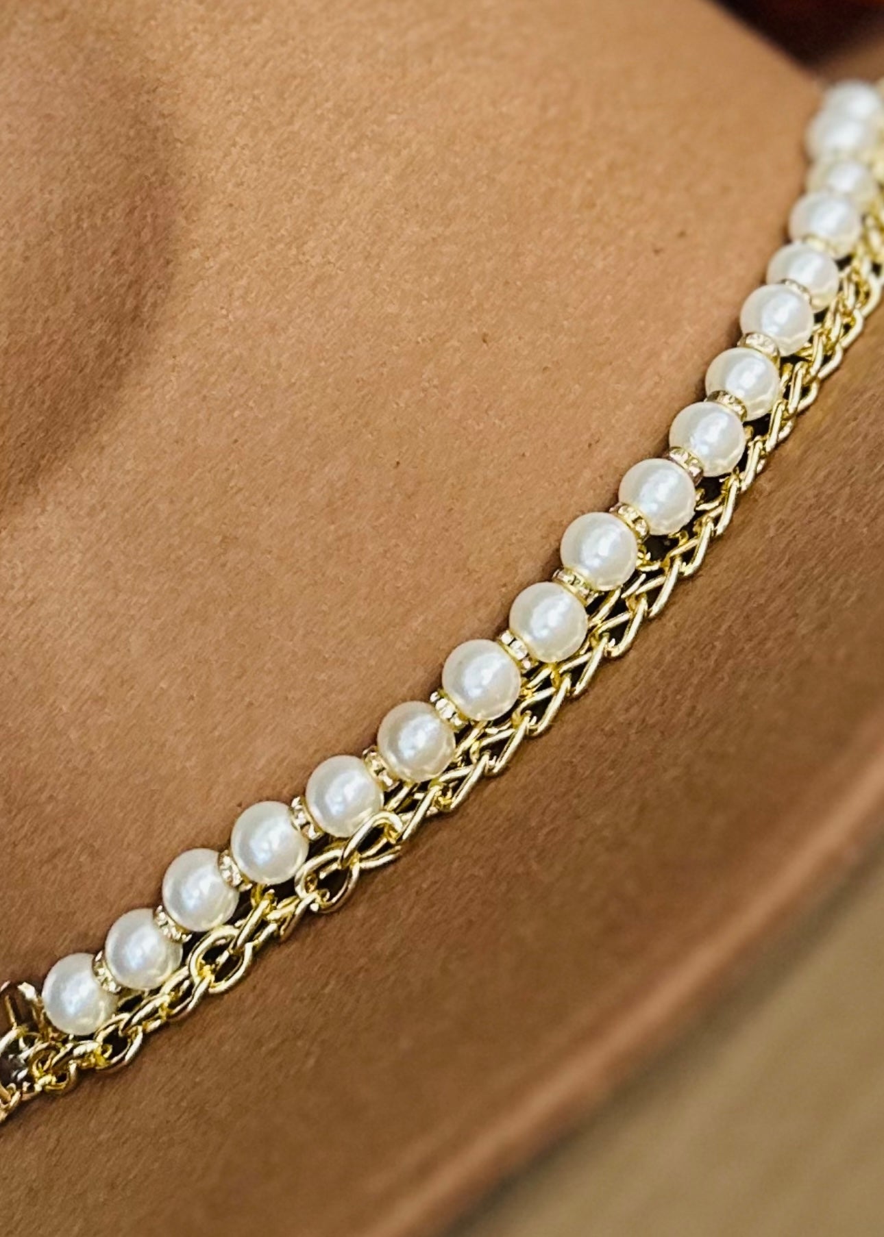 Pearl Triple Layer Trucker Chain | Hat Bar | Hat Jewelry