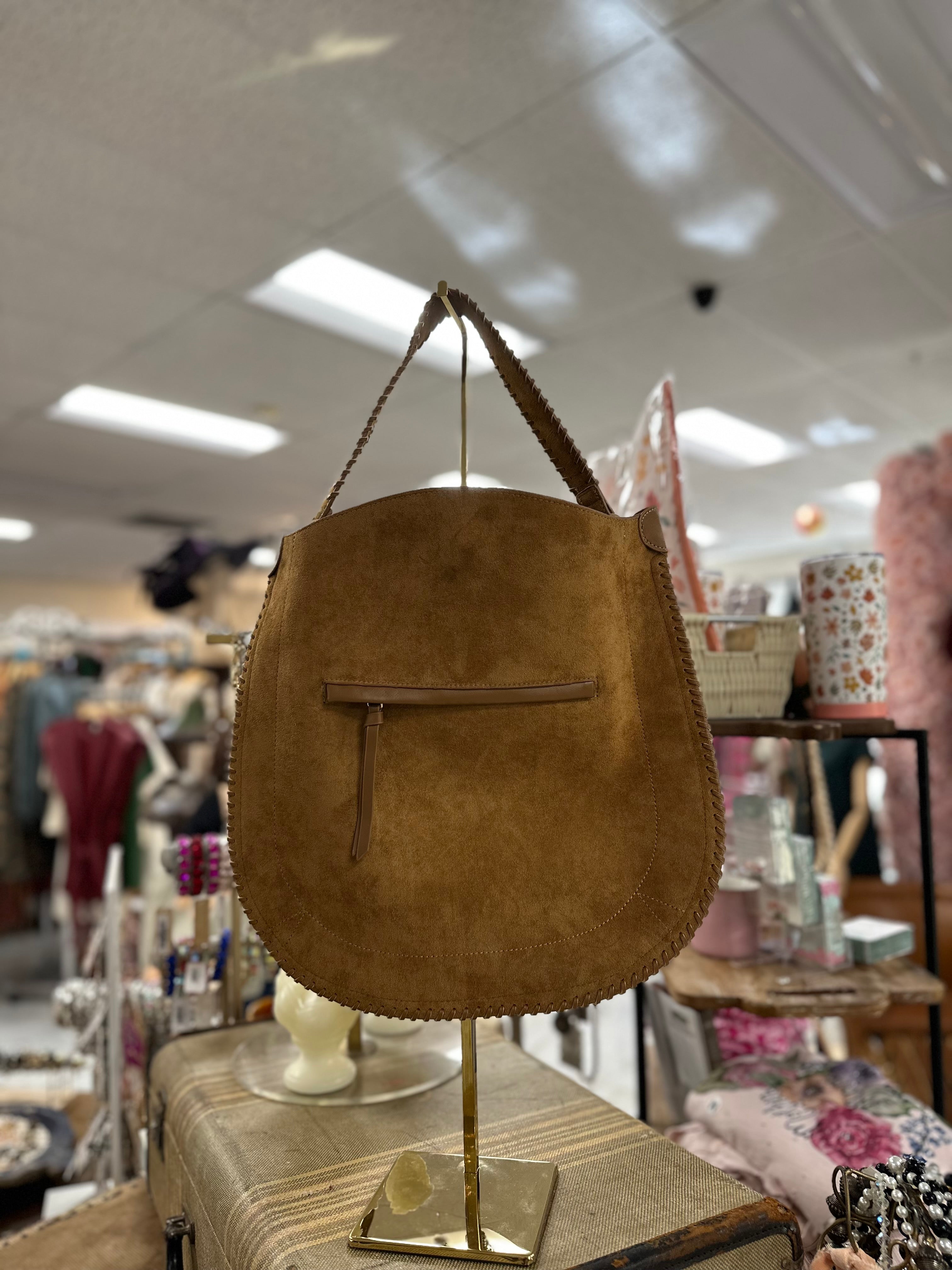 Leather Braid Hobo Bag