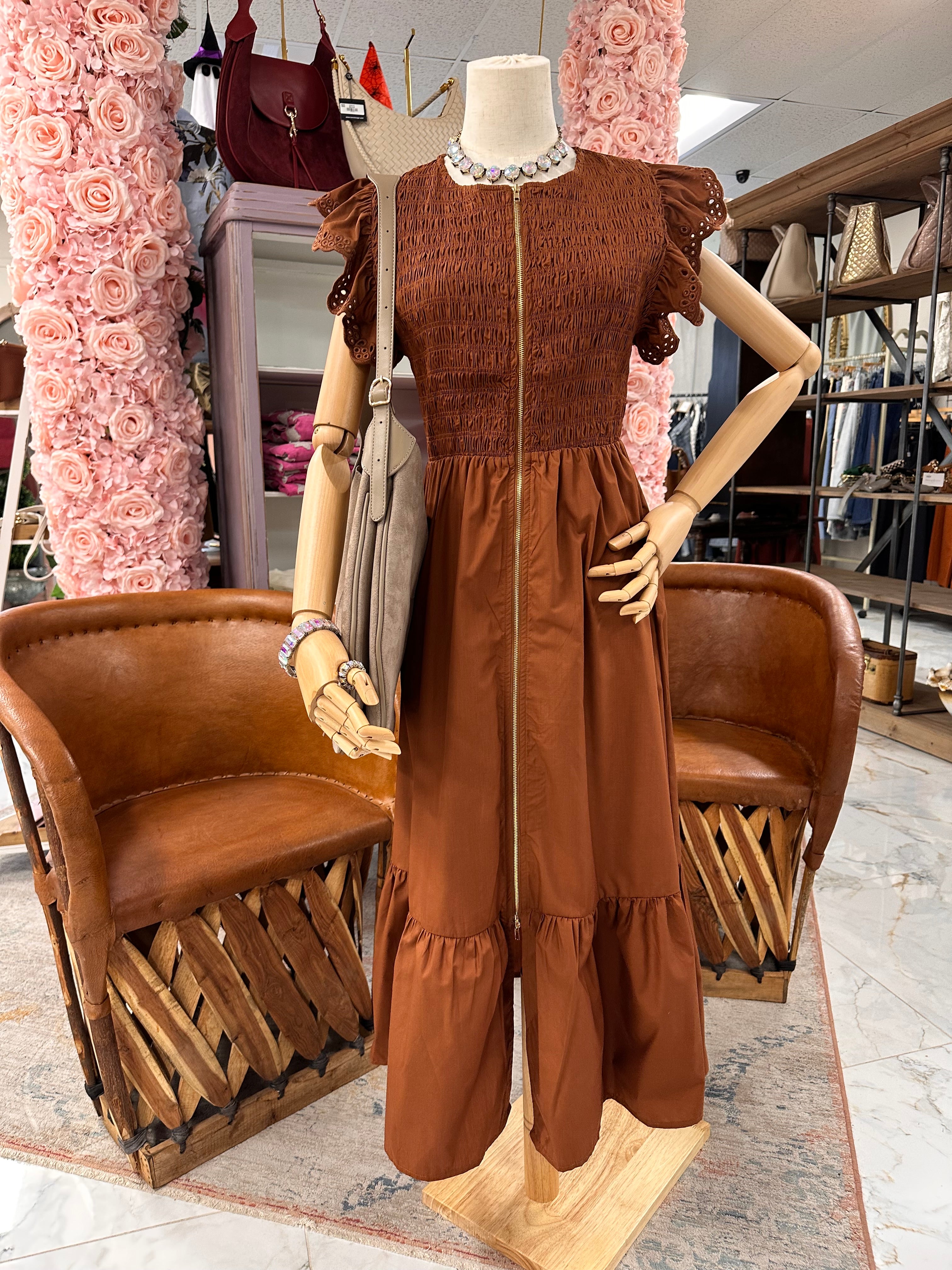 Hermie Caramel Dress