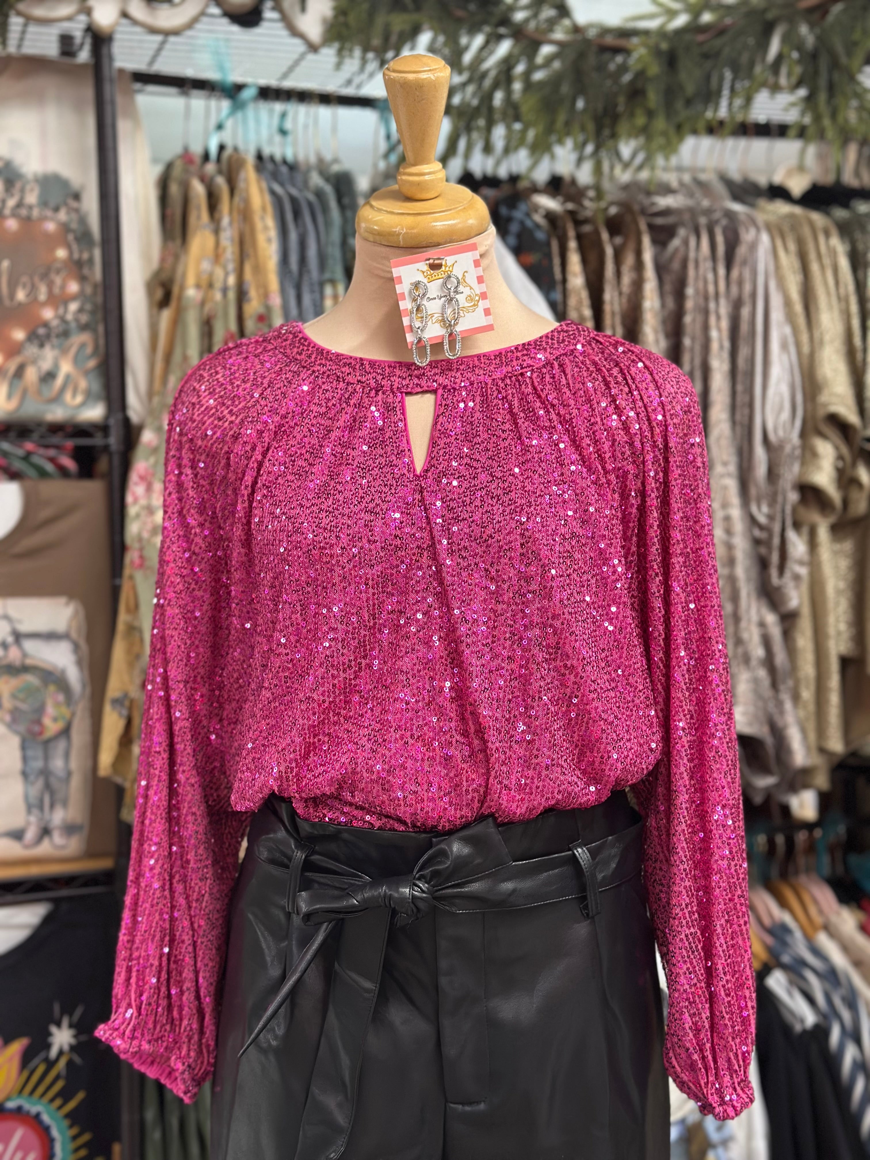 Caroline  Hot Pink Top