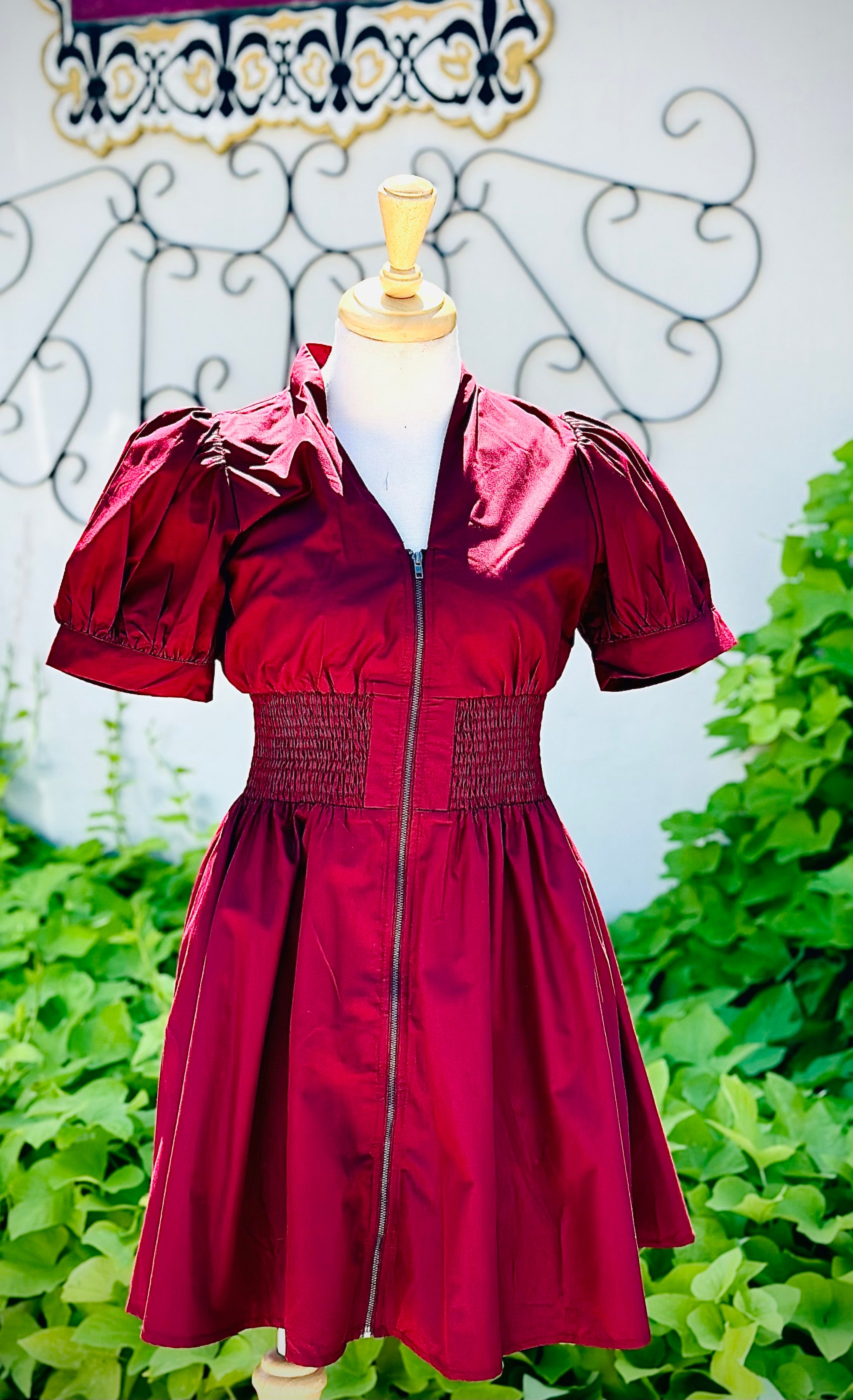 Cherelle Burgundy Dress