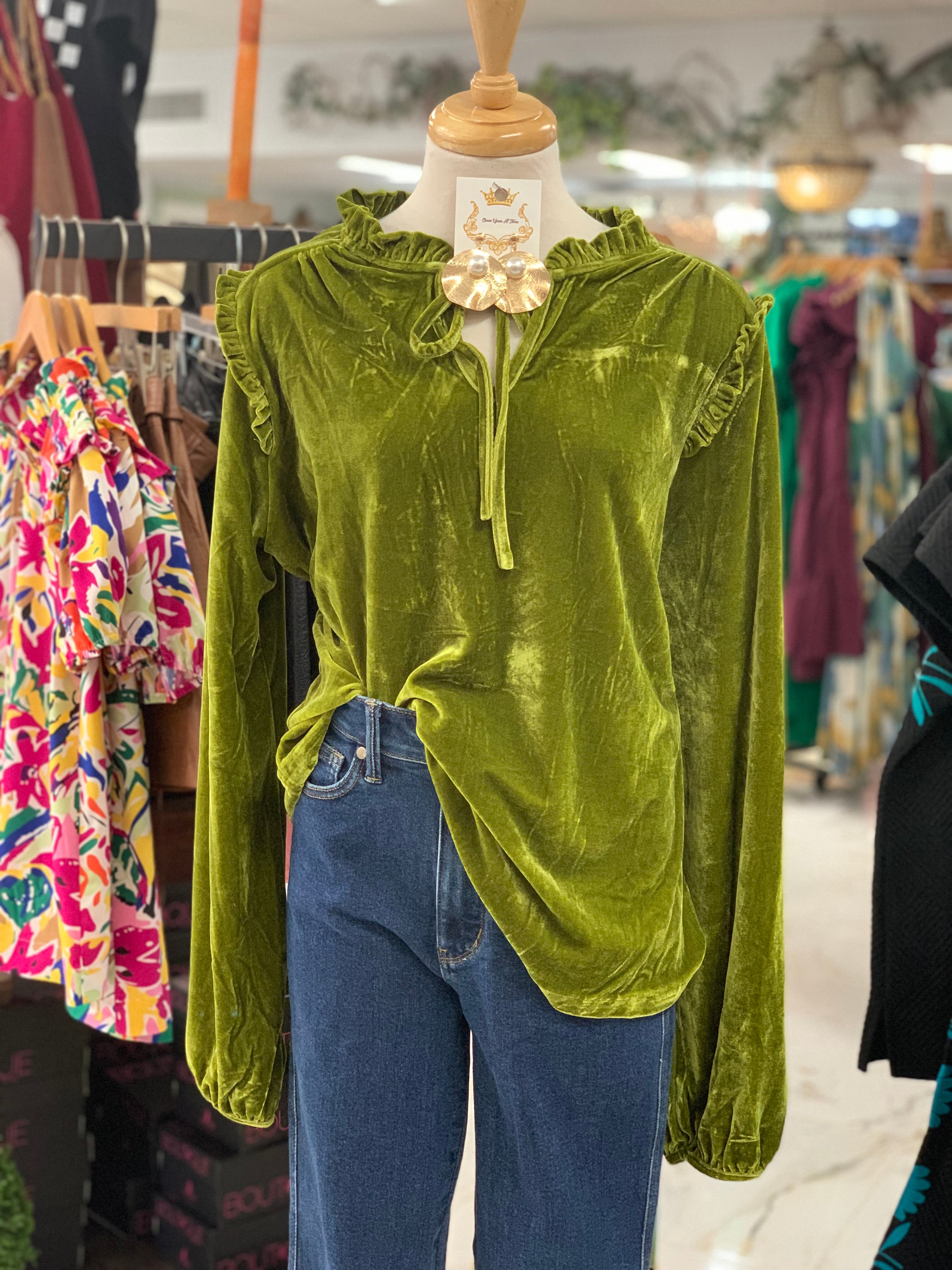 Women's Berry Green Top