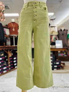 Shadow Green Button Down Stretch Bottom