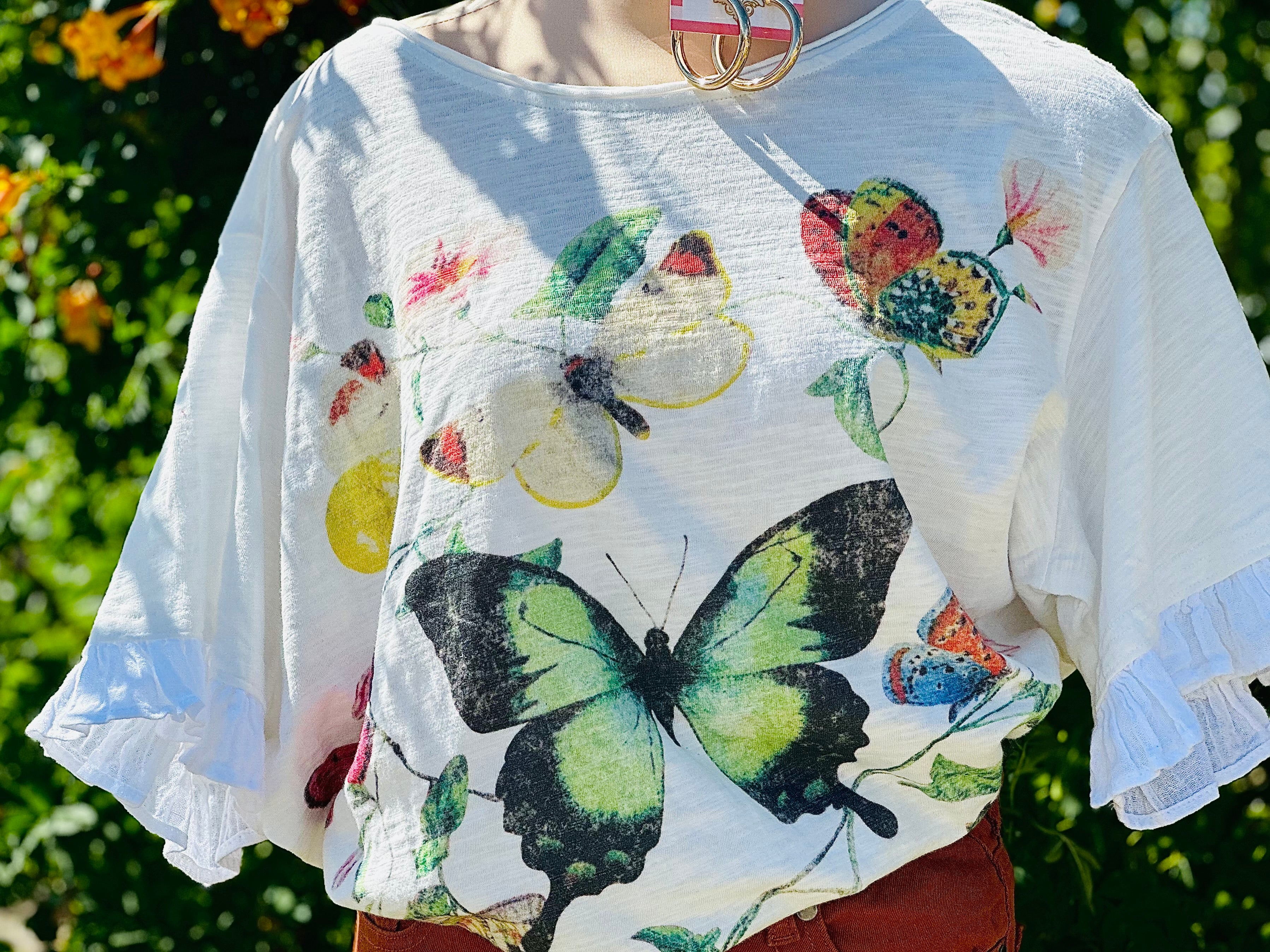 Butterfly Ruffle Top
