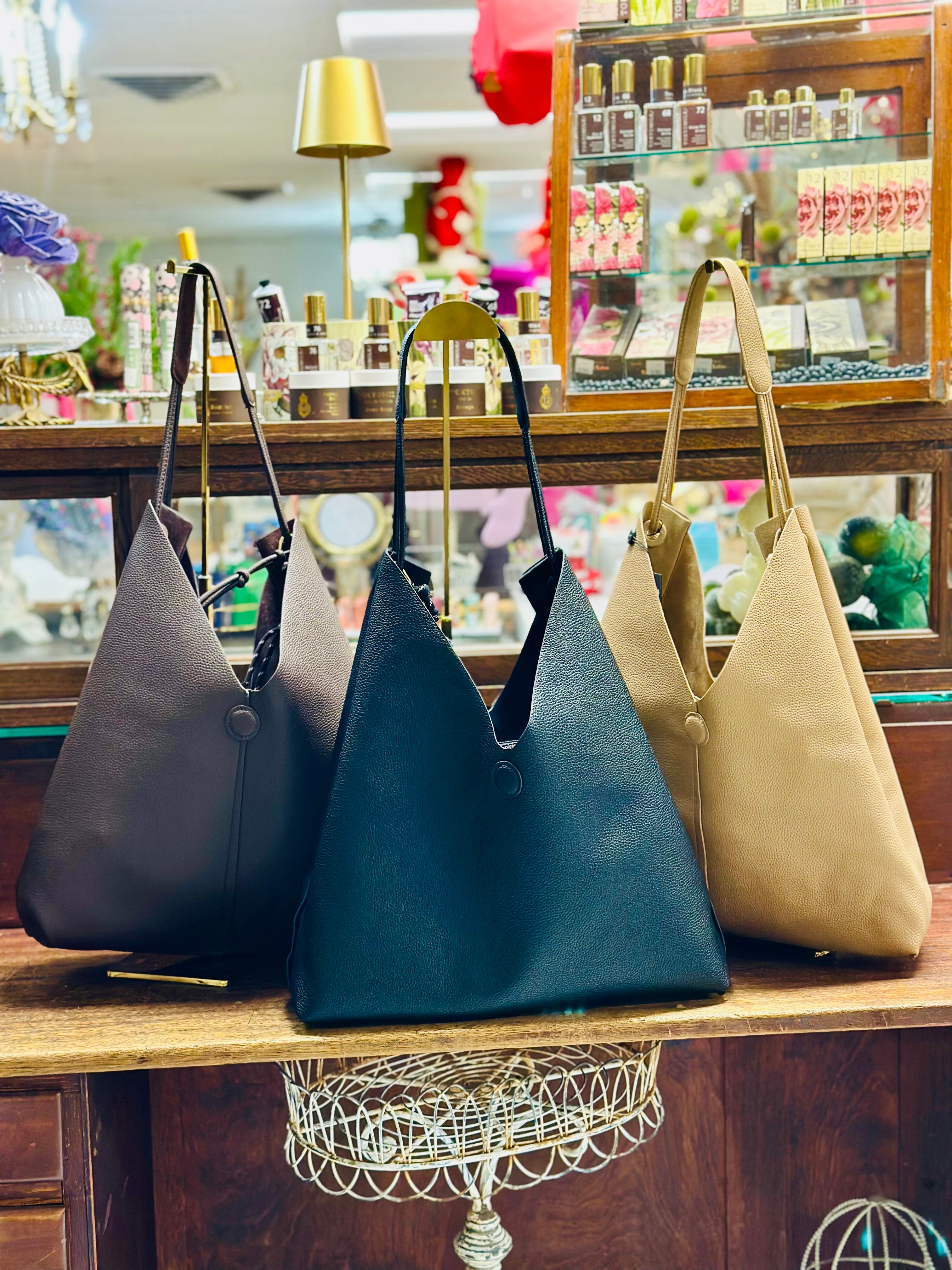 Reversible Leather Hobo