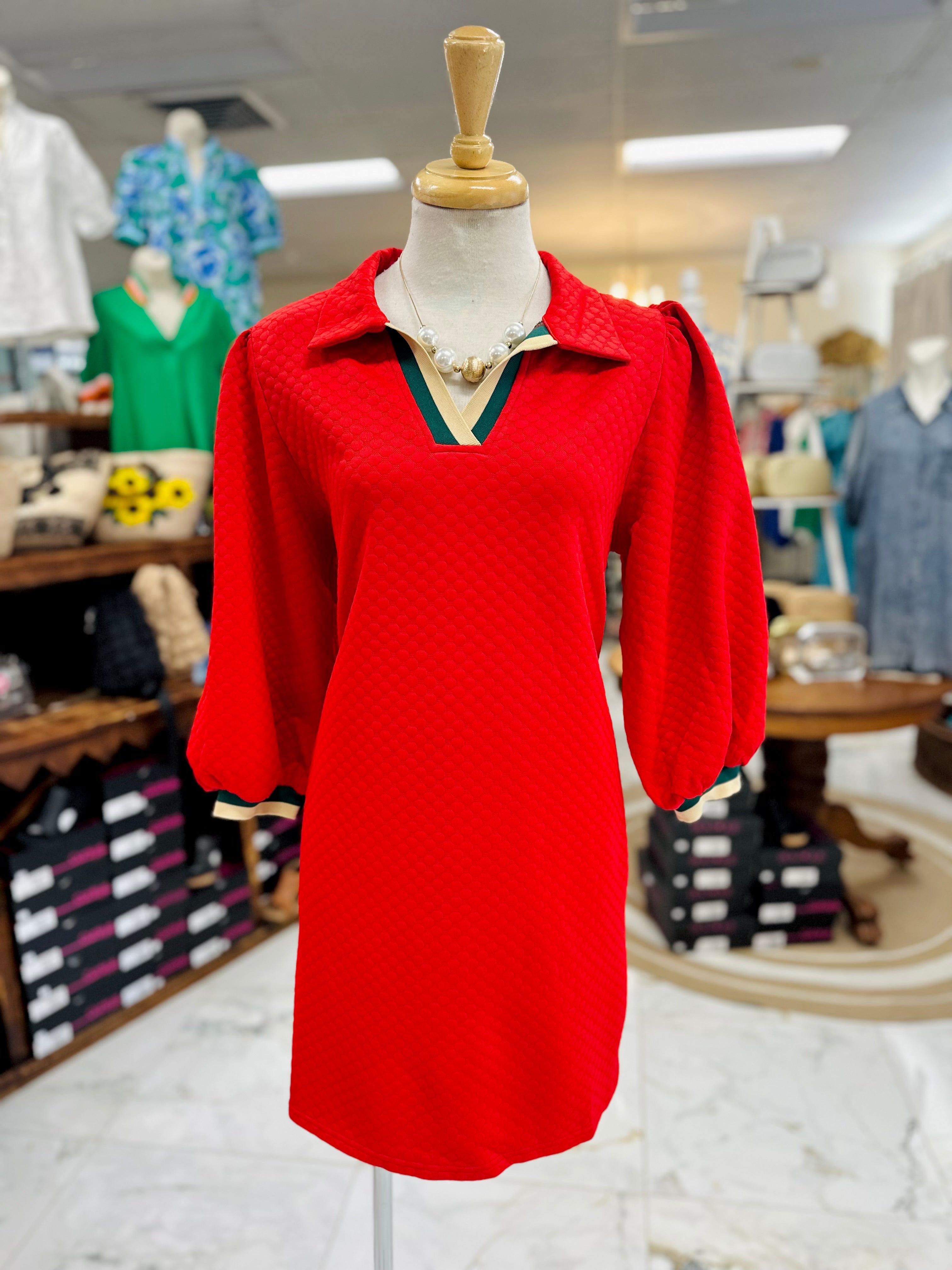 Chenie  Red Dress