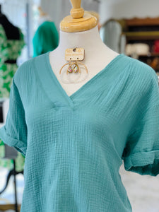 Trudy Seagreen  Lily Top