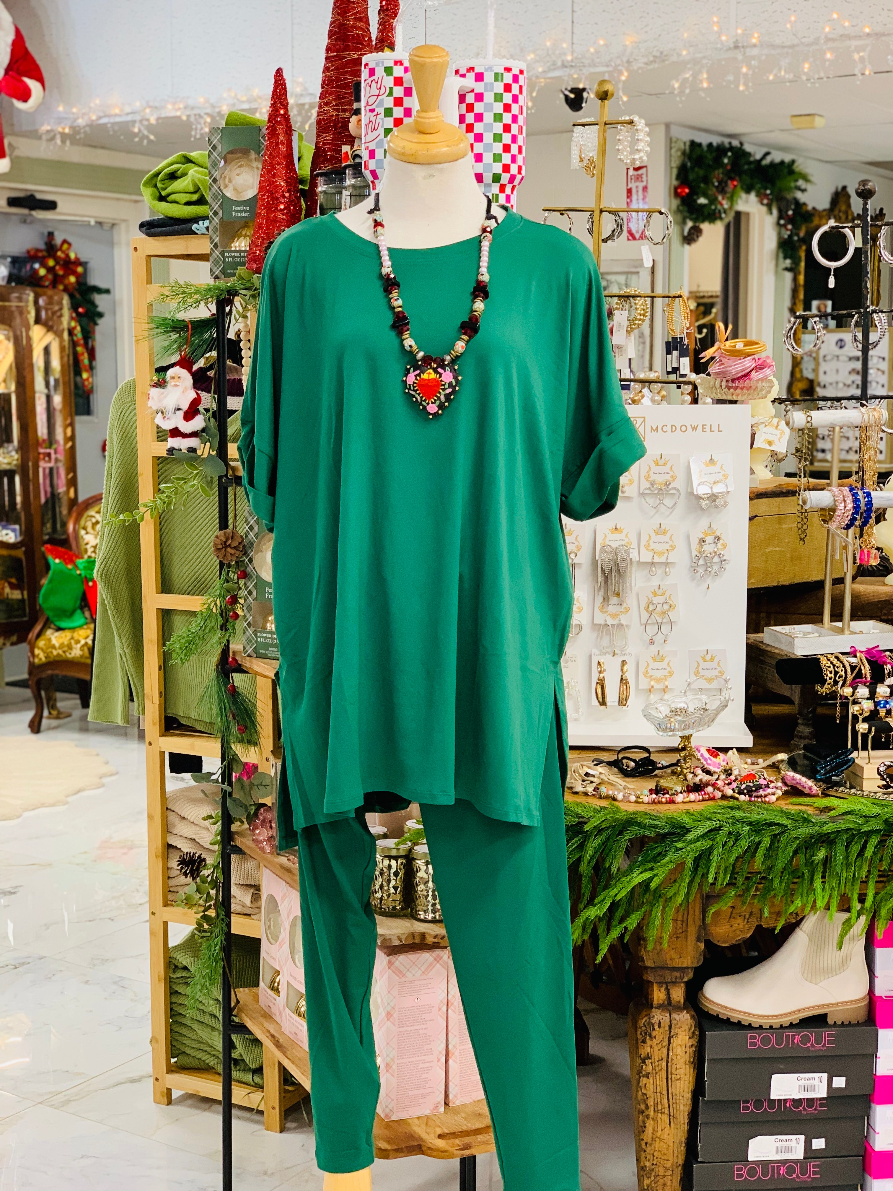 Women's Dark Green Set