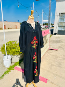 Sue Maxi Floral Black