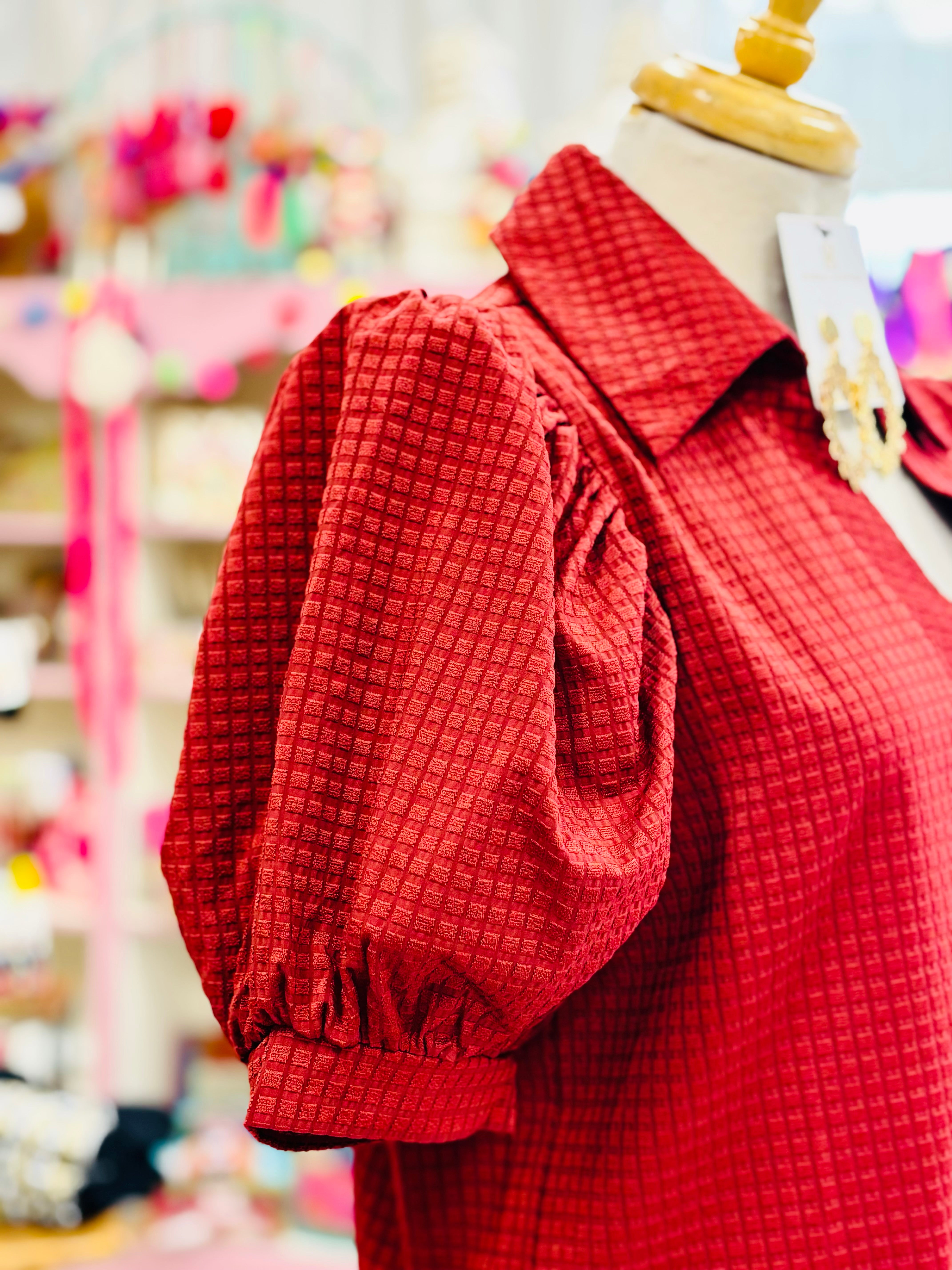 Melony Burgundy Top