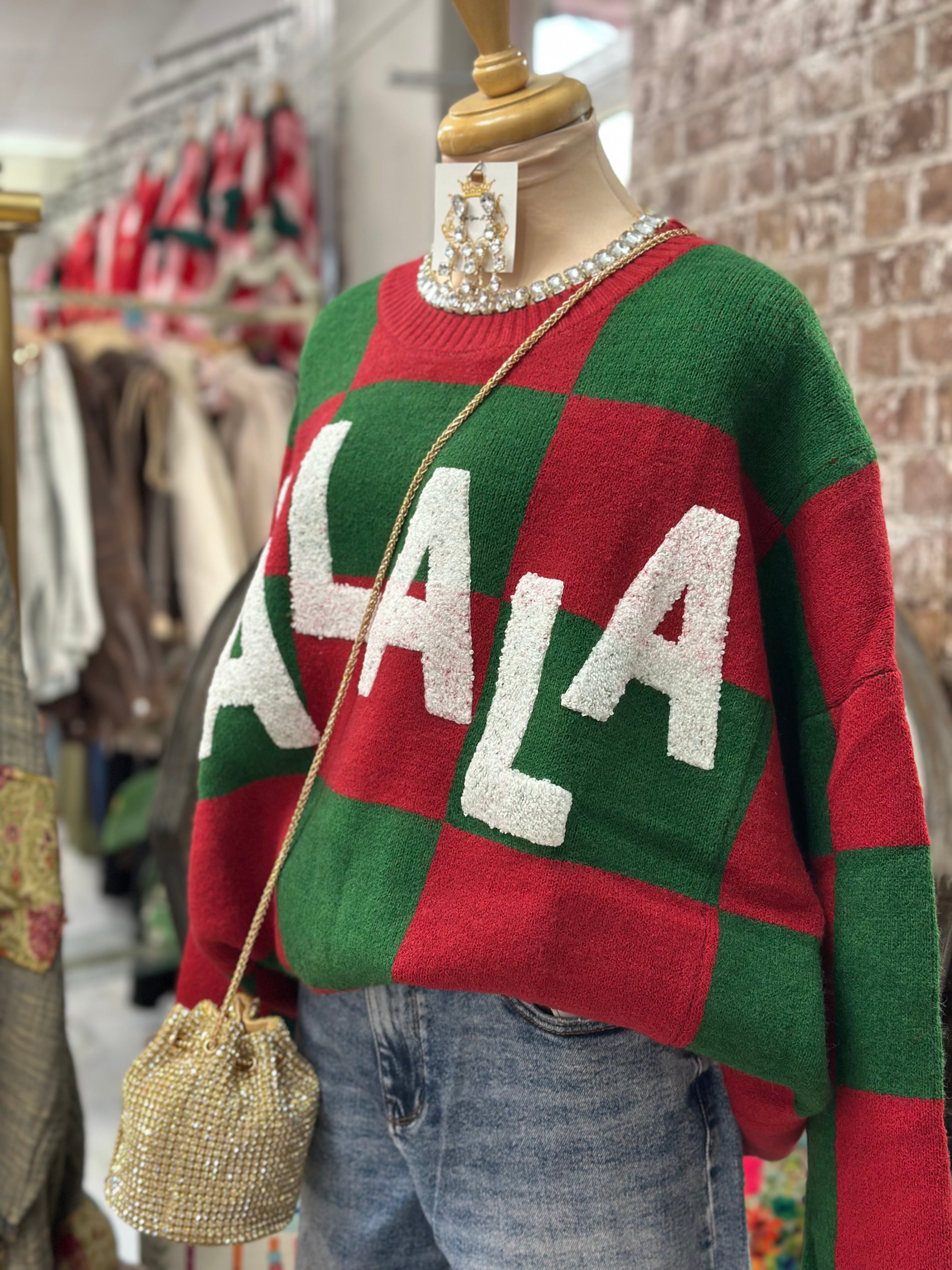 FaLaLa Checkered Sweater