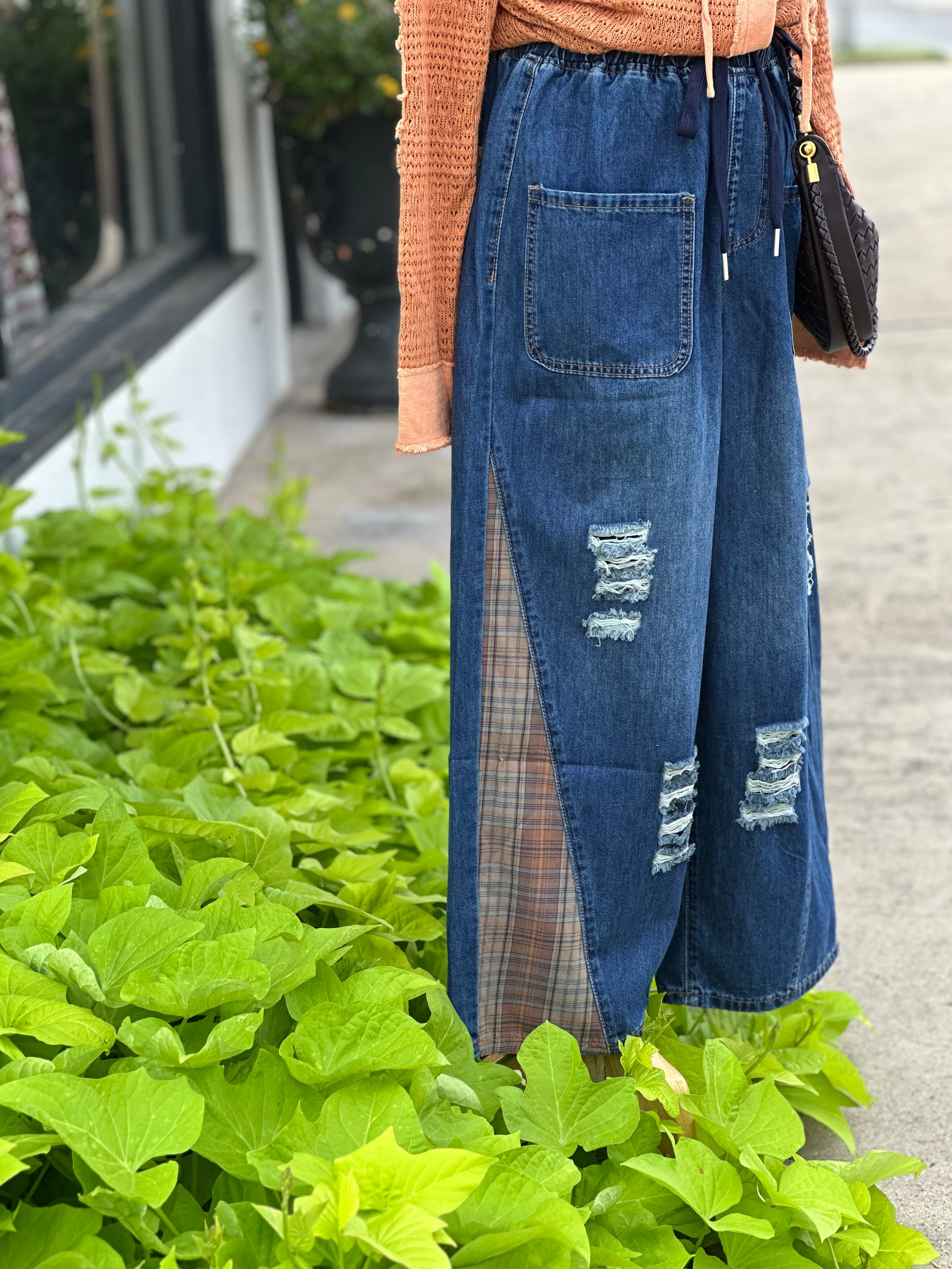 Joyce Denim Distressed Pants