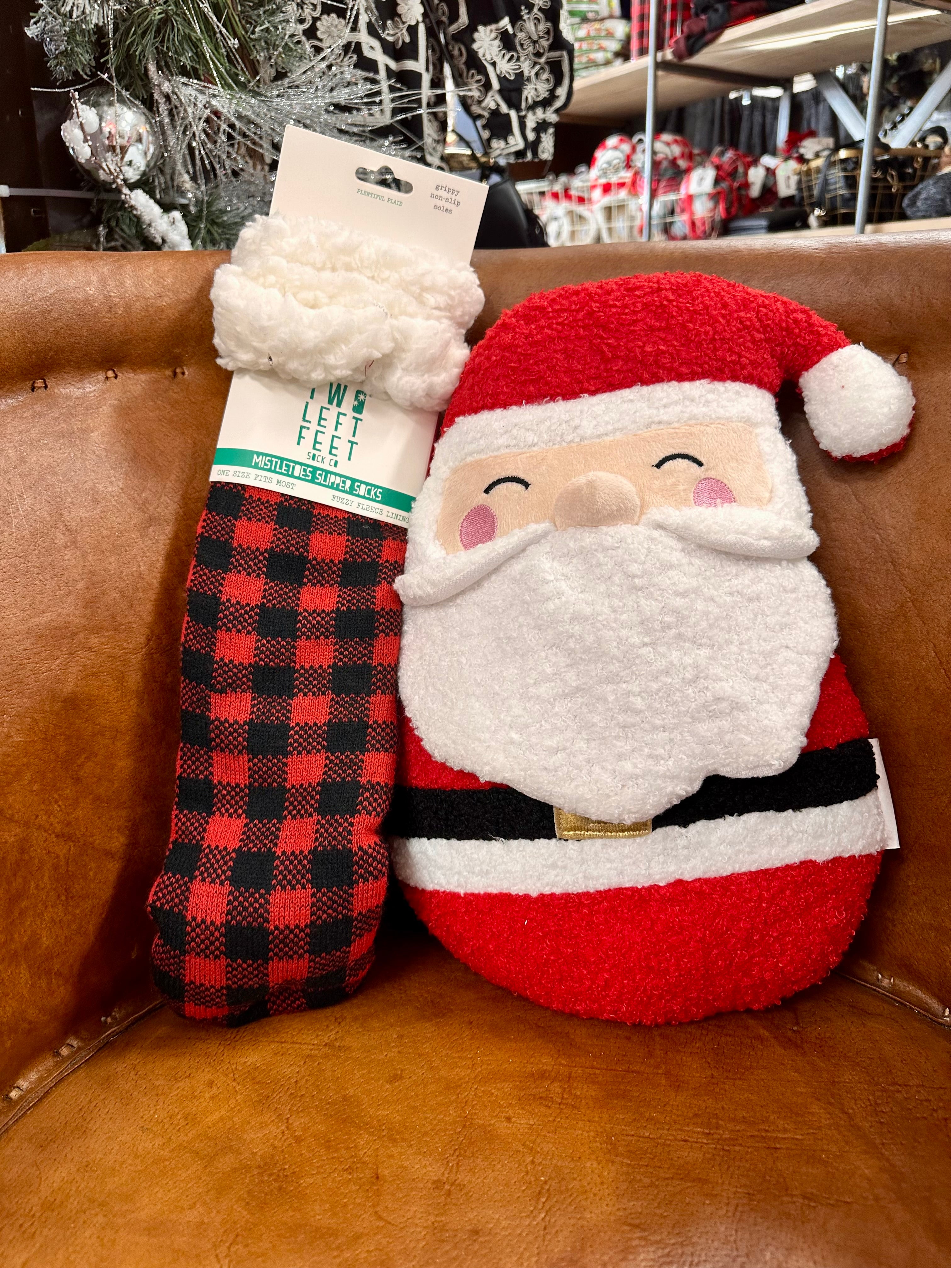 Plentiful Plaid Slipper Socks