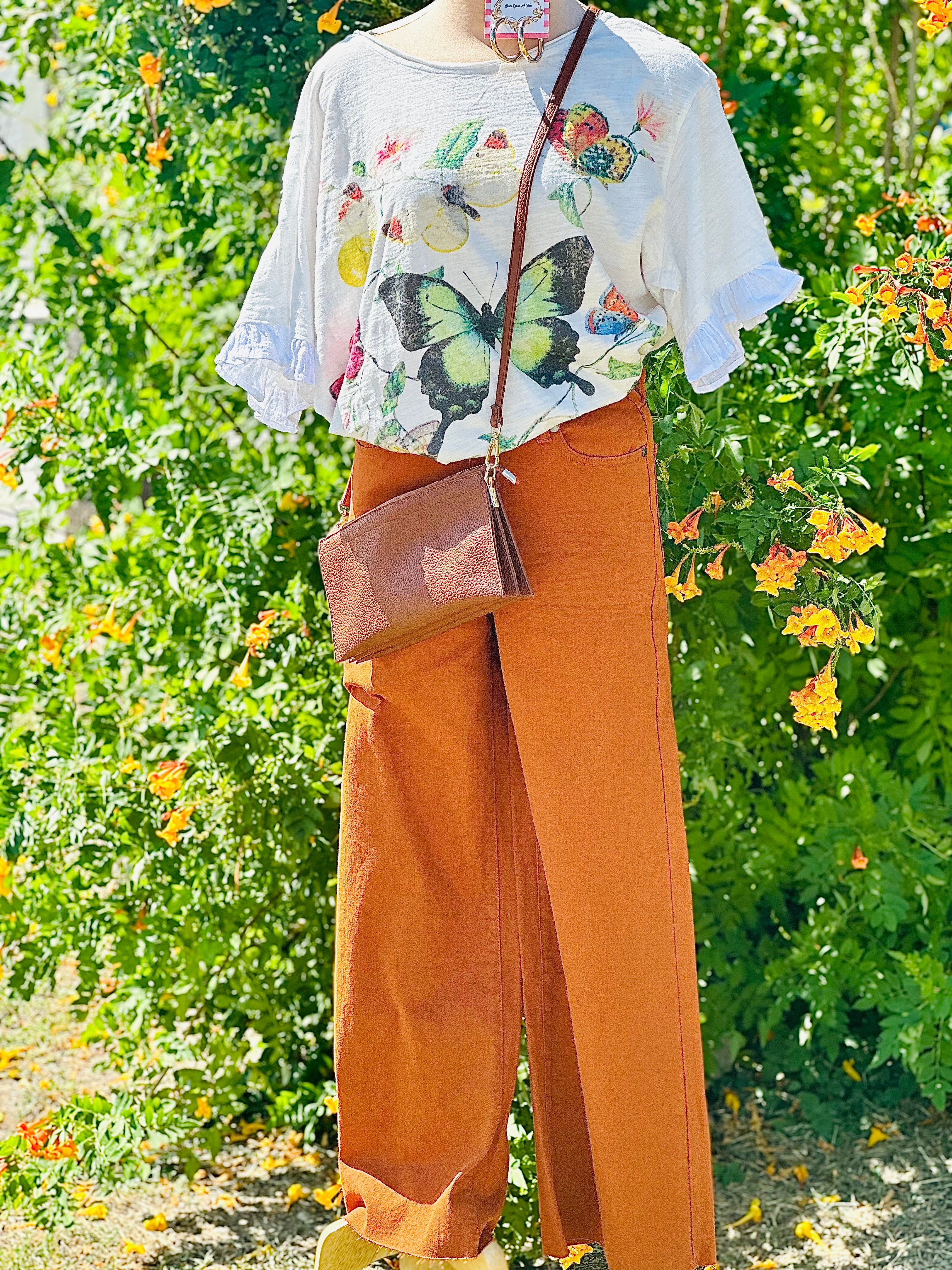 Butterfly Ruffle Top