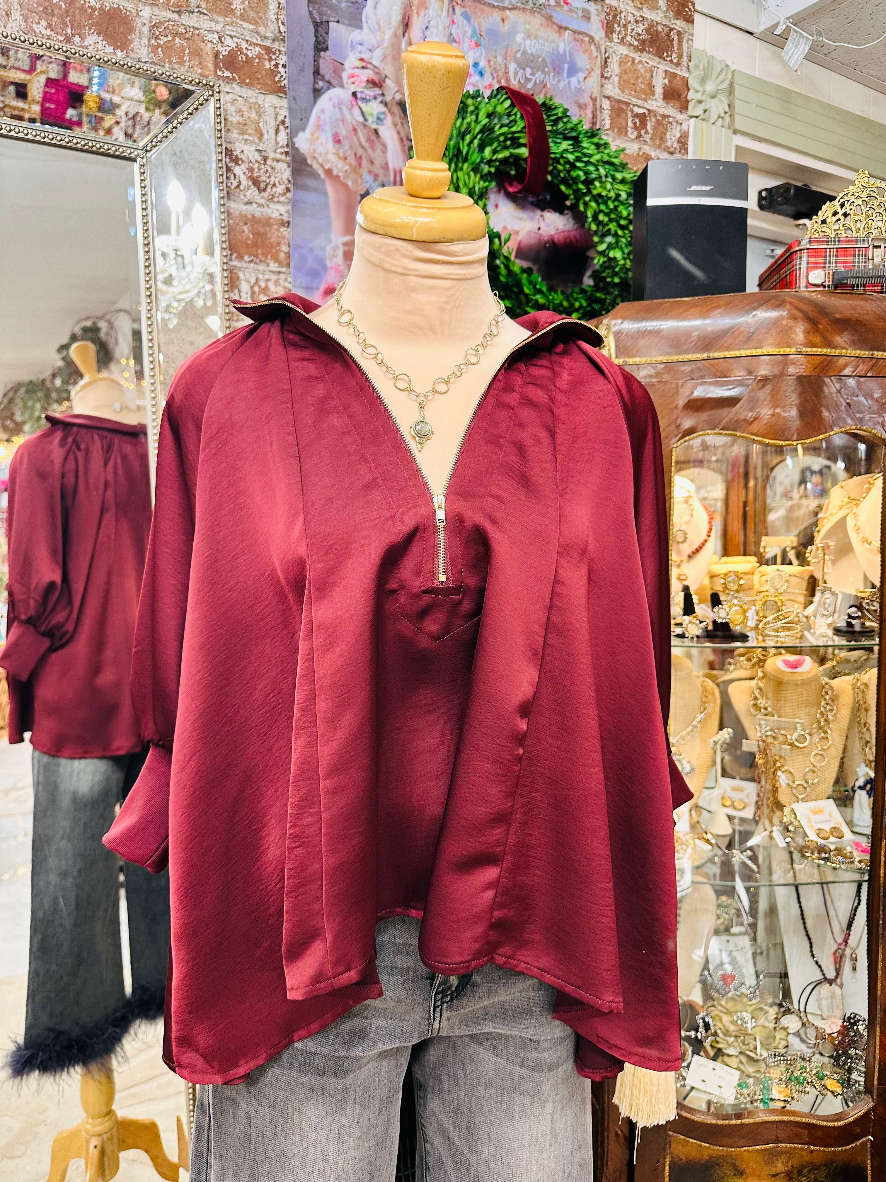 Merindah Burgundy Top