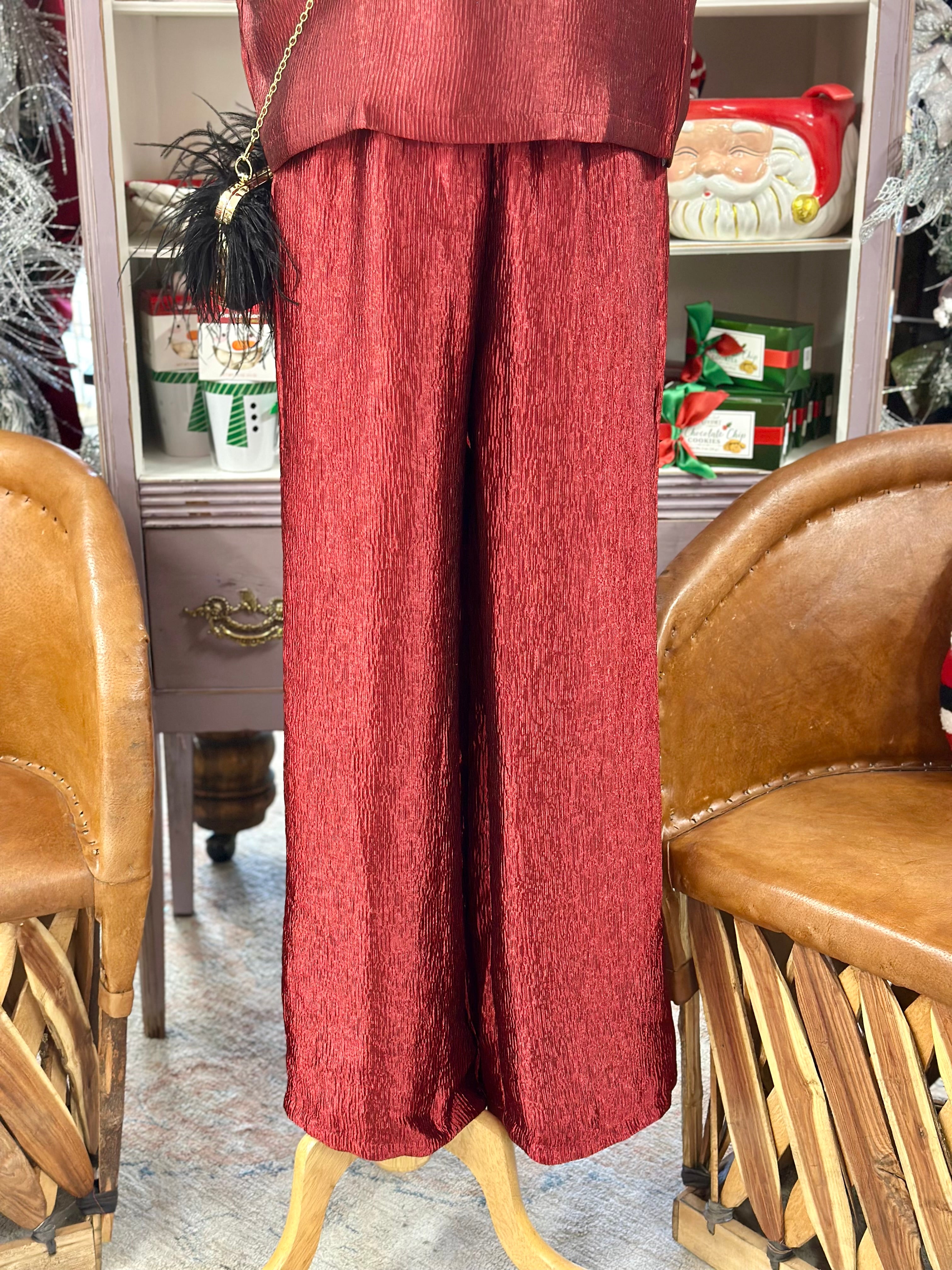 Nicky Burgundy Pants