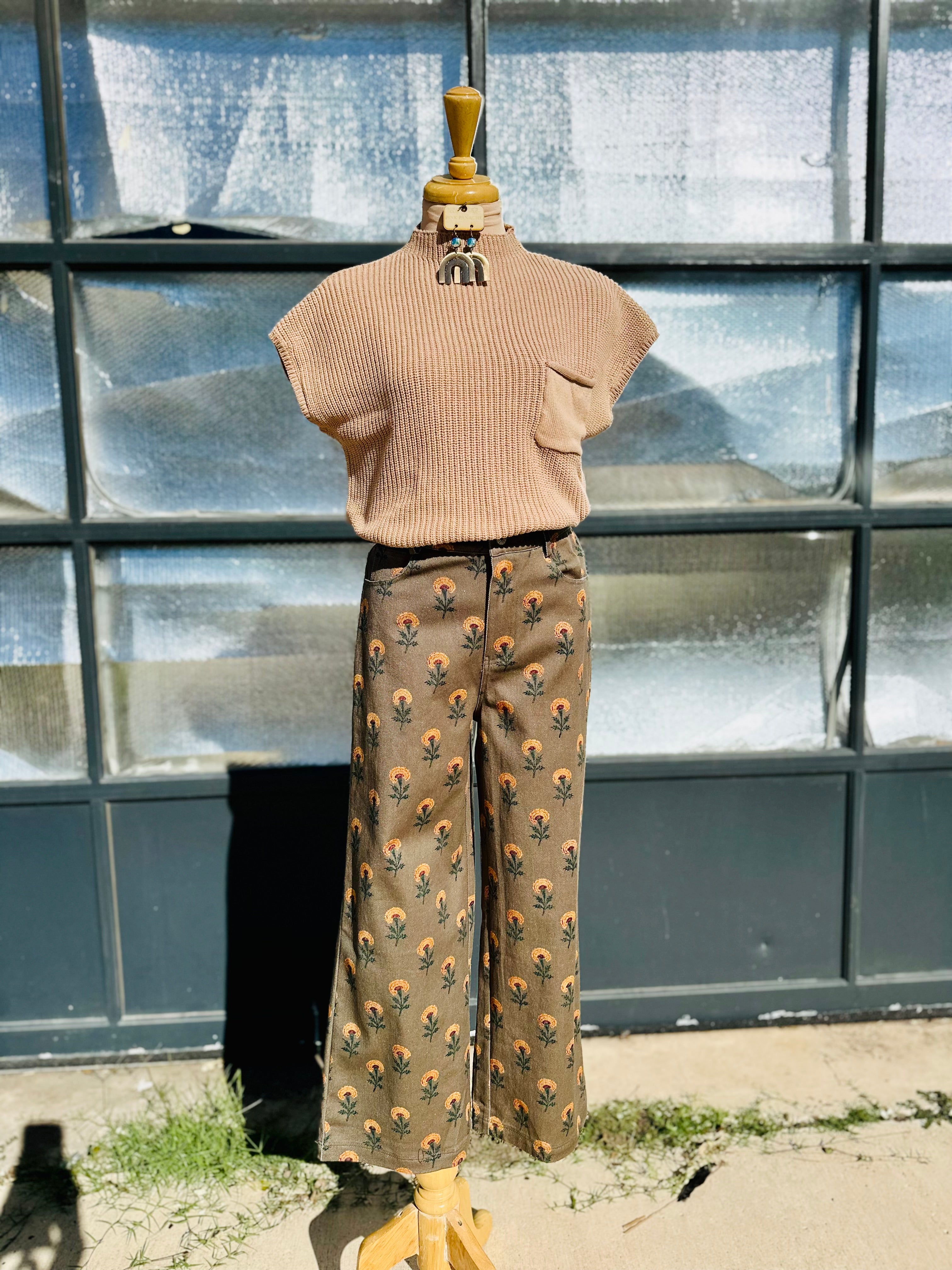 Botanical Print Pants