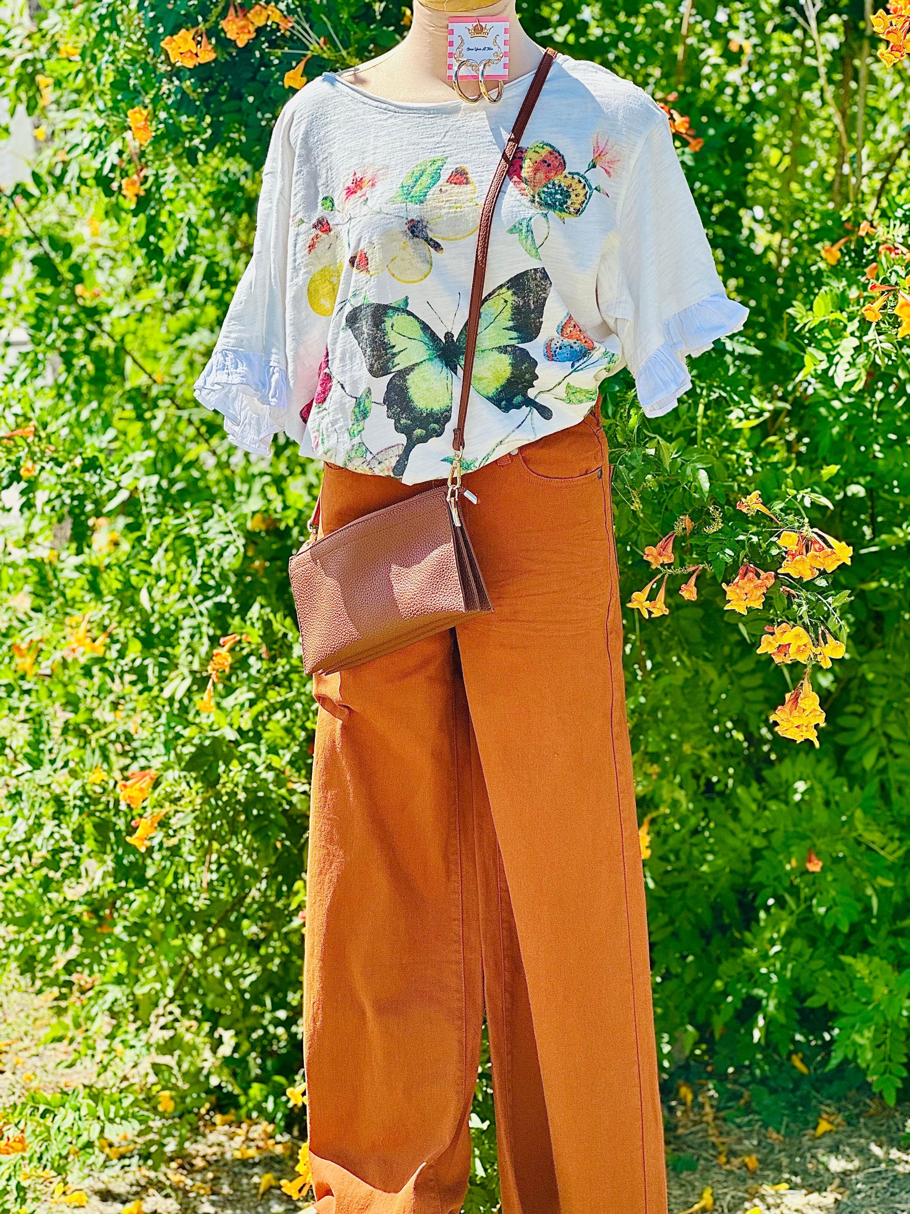 Butterfly Ruffle Top