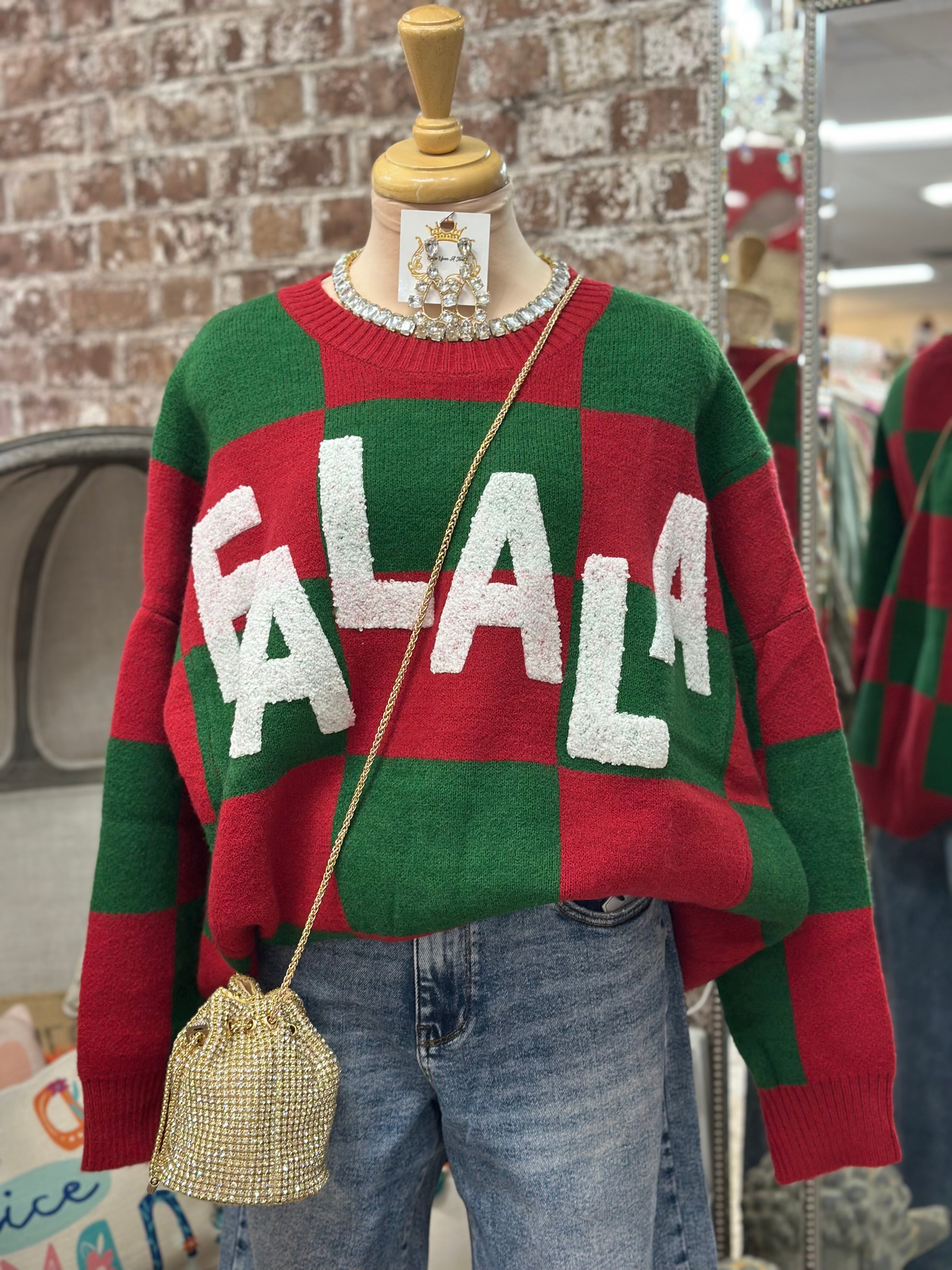 FaLaLa Checkered Sweater