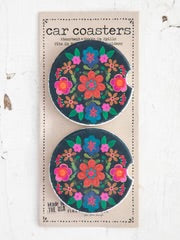 Car Coaster Folk Flowers