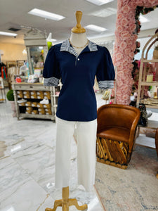 Jessica Navy Top