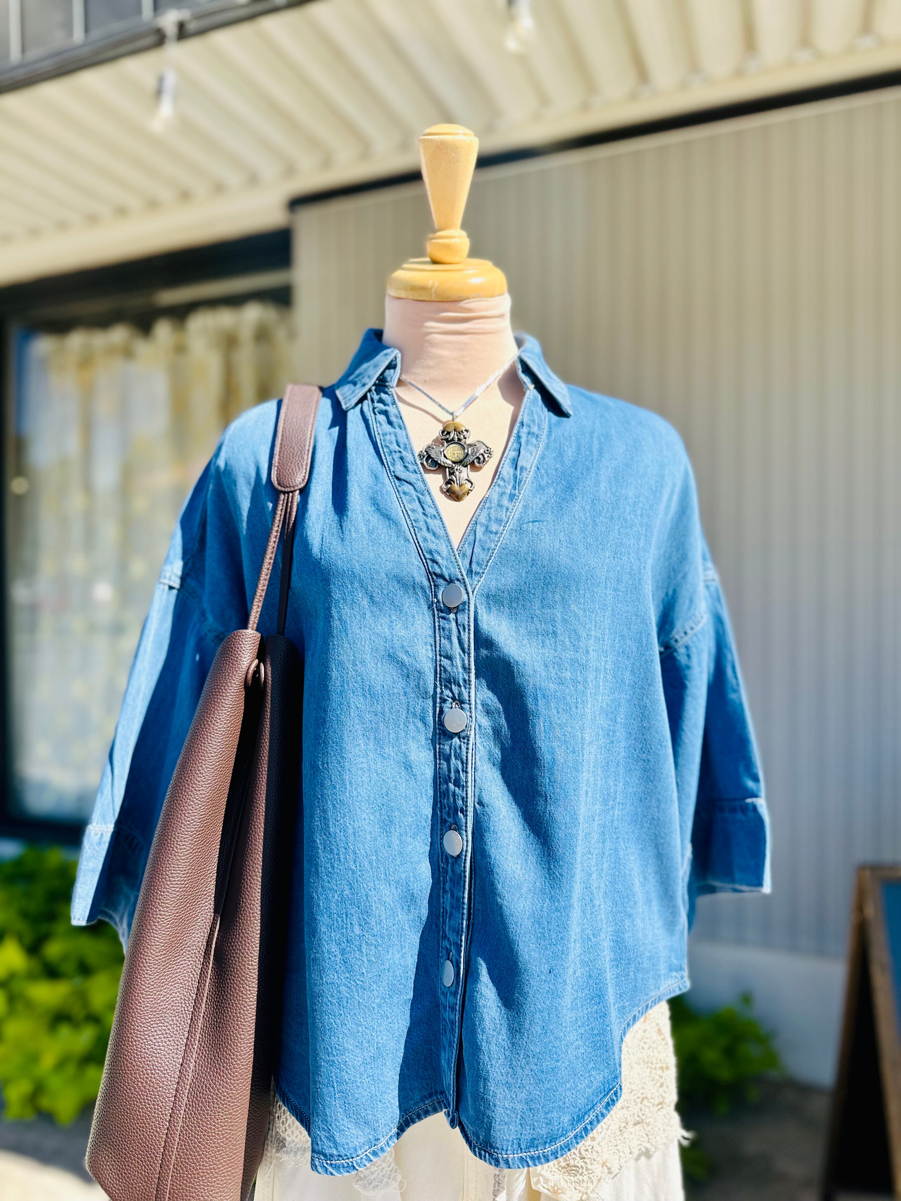 Margie Denim Top