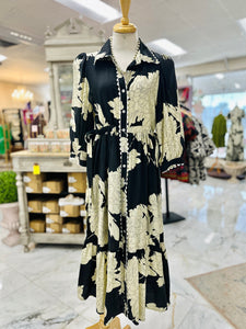 Floral Black Dress